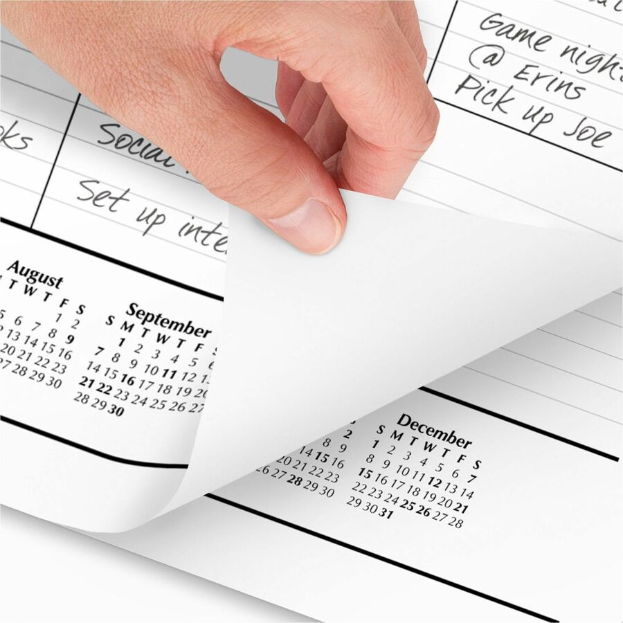 At-A-Glance Classic Monthly Desk Pad - Monthly - 1 Year - January 2024 - December 2024 - 1 Month Single Page Layout - 24" x 19" Sheet Size - Desktop - White - Paper - 4 / Bundle - 3