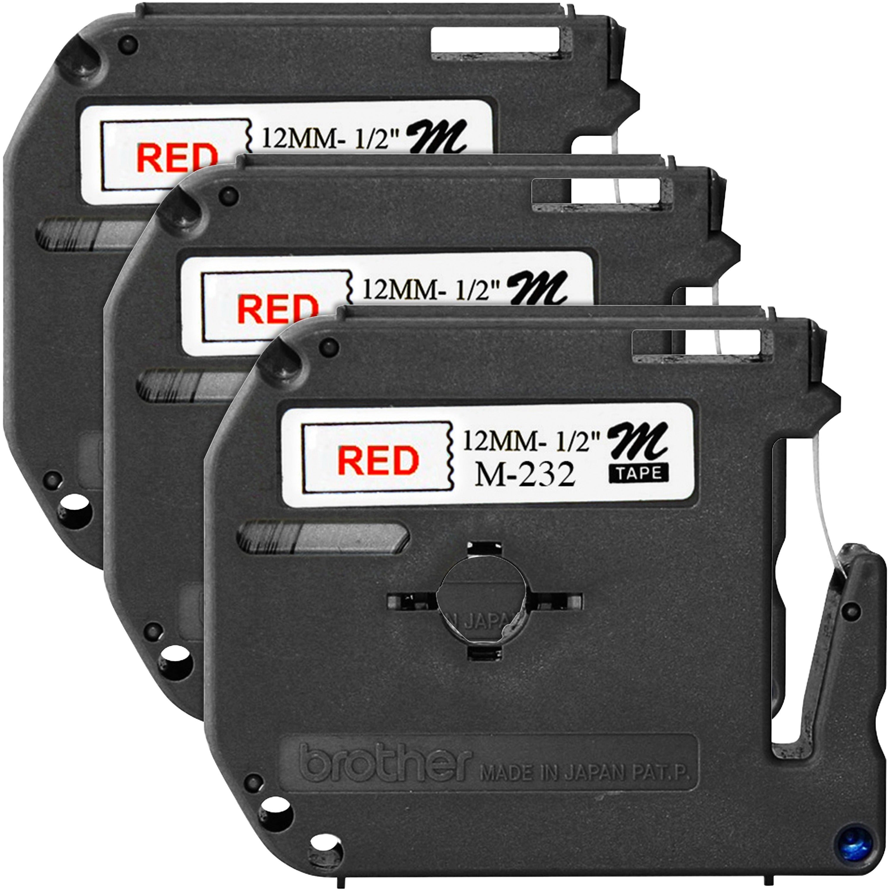 brother-p-touch-nonlaminated-m-series-tape-cartridge-1-2-width-x-26-1-5-ft-length-rectangle-direct-thermal-white-3-bundle-self-adhesive-non-laminated_brtmk232bd - 1