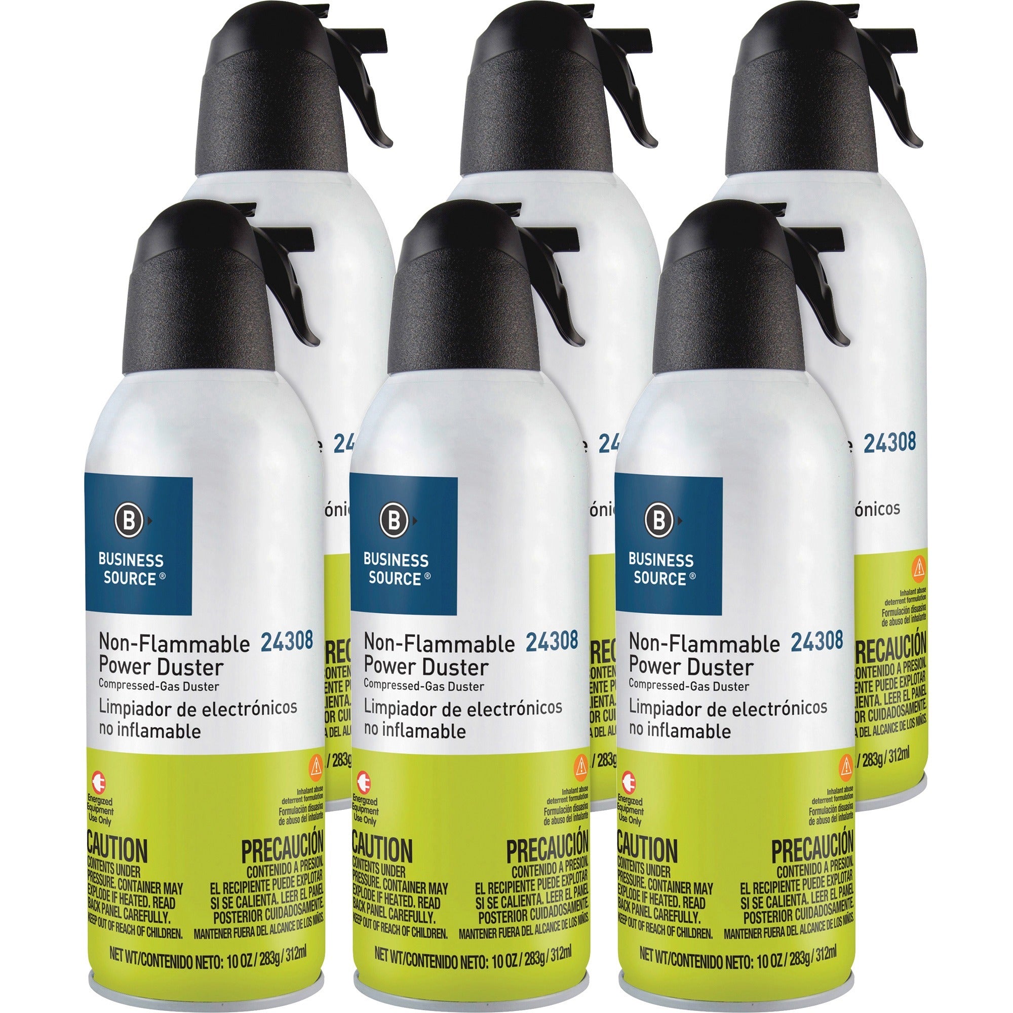 business-source-nonflammable-power-duster-for-computer-equipment-10-oz-non-flammable-ozone-safecan-6-pack-multi_bsn24310 - 1