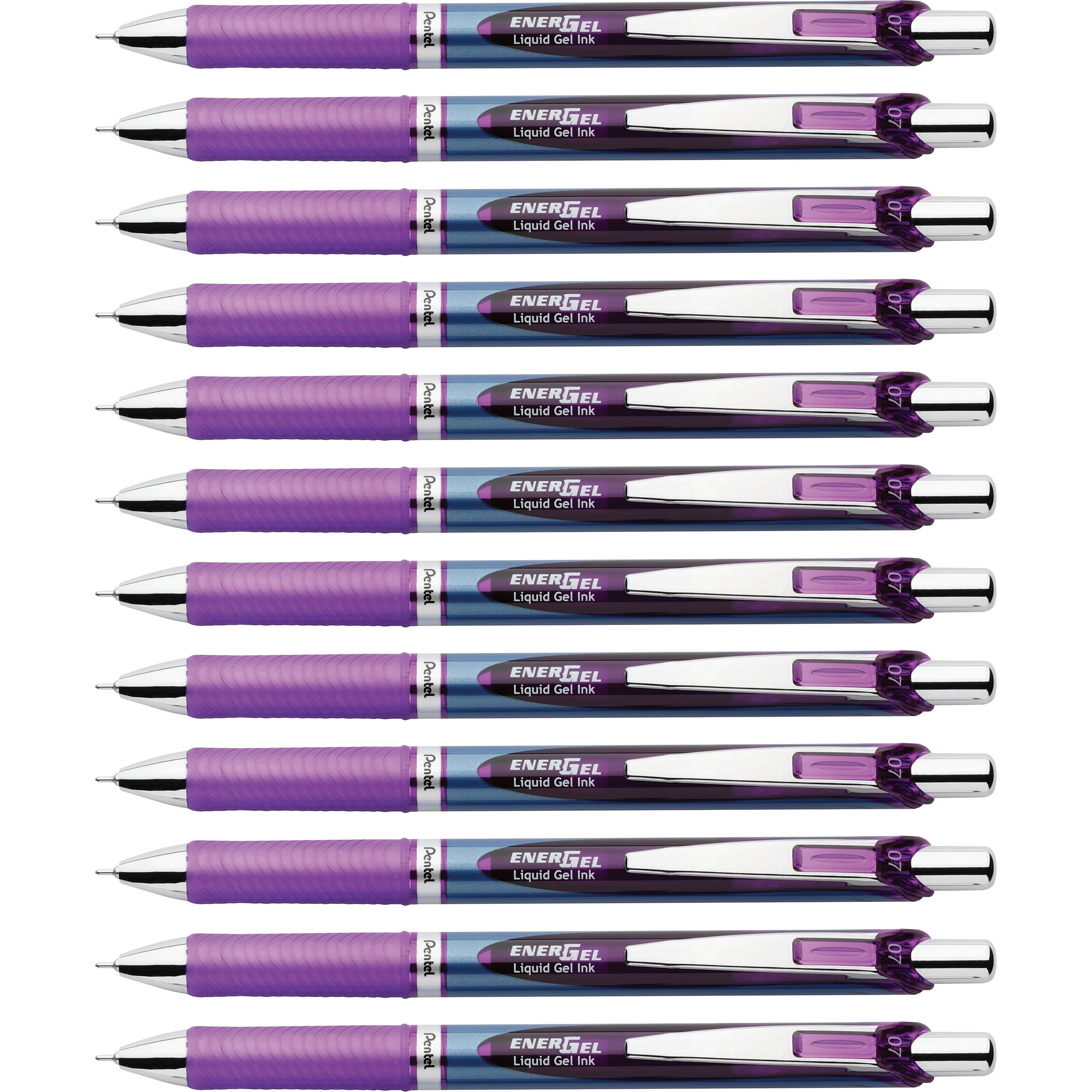 energel-energel-rtx-liquid-gel-pens-medium-pen-point-07-mm-pen-point-size-needle-pen-point-style-refillable-retractable-violet-gel-based-ink-blue-barrel-stainless-steel-tip-12-box_penbln77vbx - 1