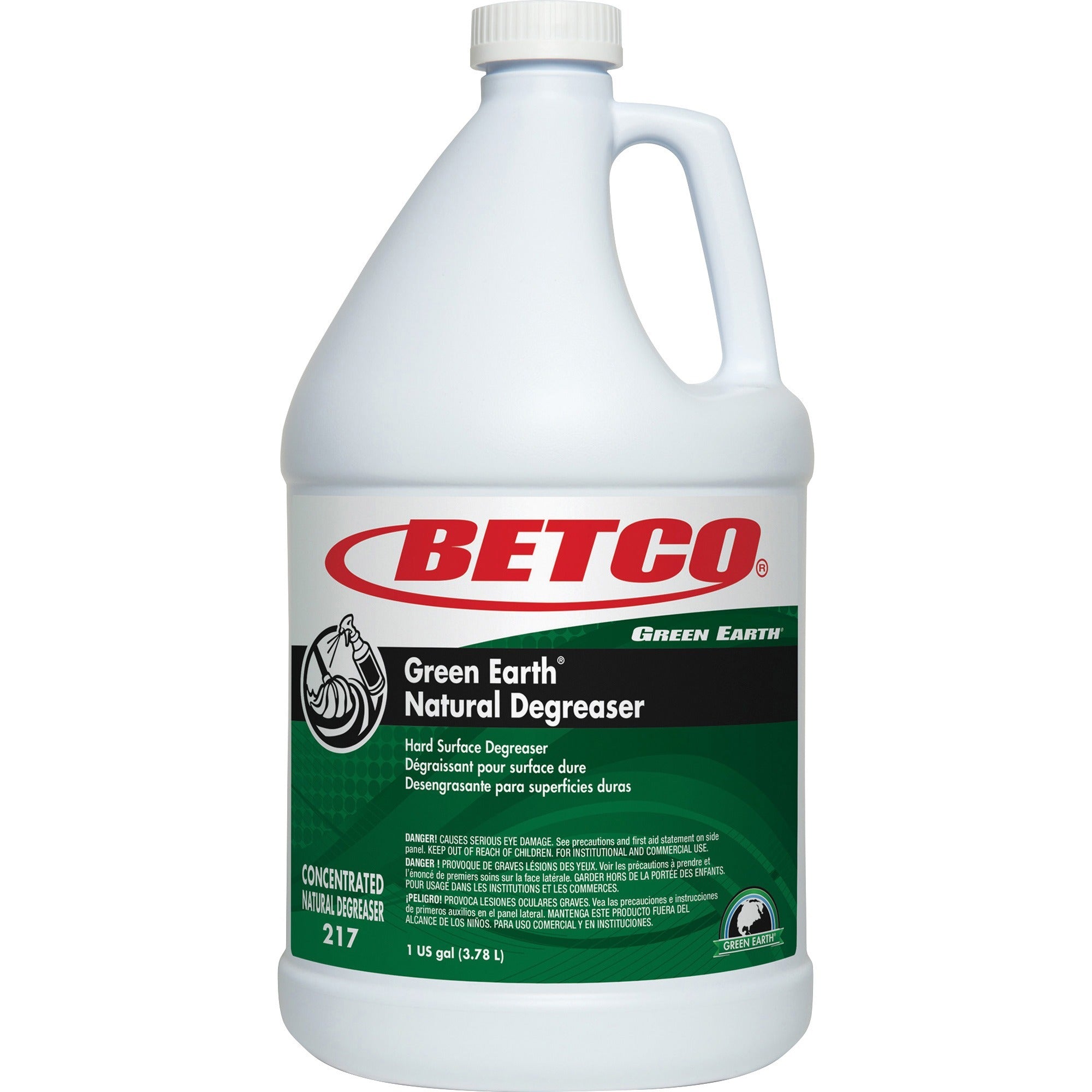 Green Earth Natural Degreaser - Concentrate - 128 fl oz (4 quart) - 1 Each - Bio-based, Phosphate-free - Dark Green