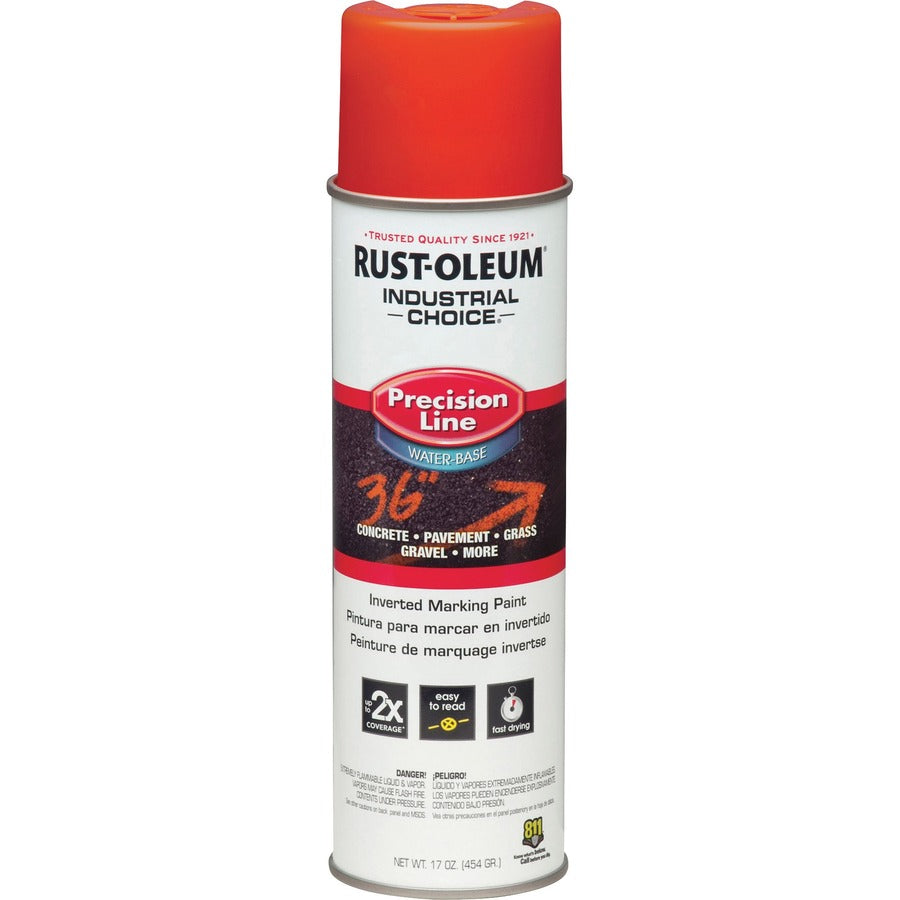 rust-oleum-industrial-choice-precision-line-marking-paint-17-fl-oz-12-carton-alert-orange_rst203035ct - 2