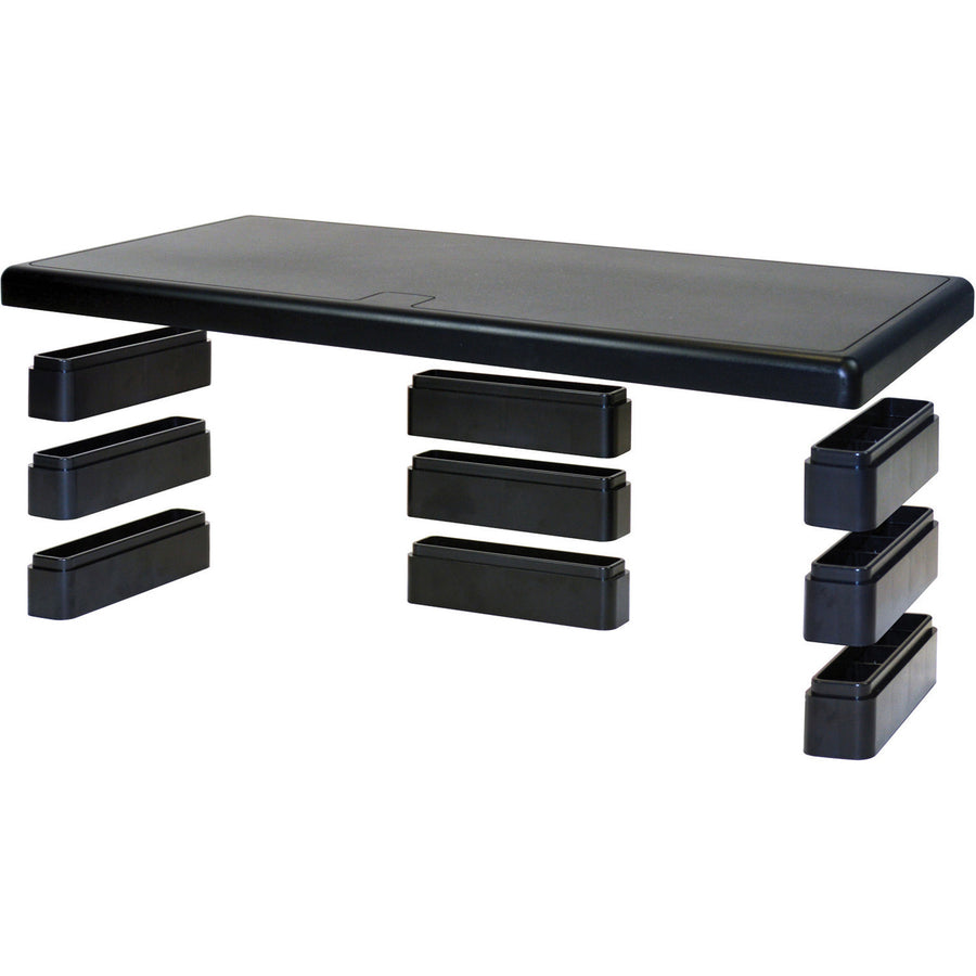 dac-stax-ergonomic-height-adjustable-ultra-wide-monitor-stand-66-lb-load-capacity-48-height-x-22-width-x-105-depth-plastic-black-taa-compliant_dta02238 - 2