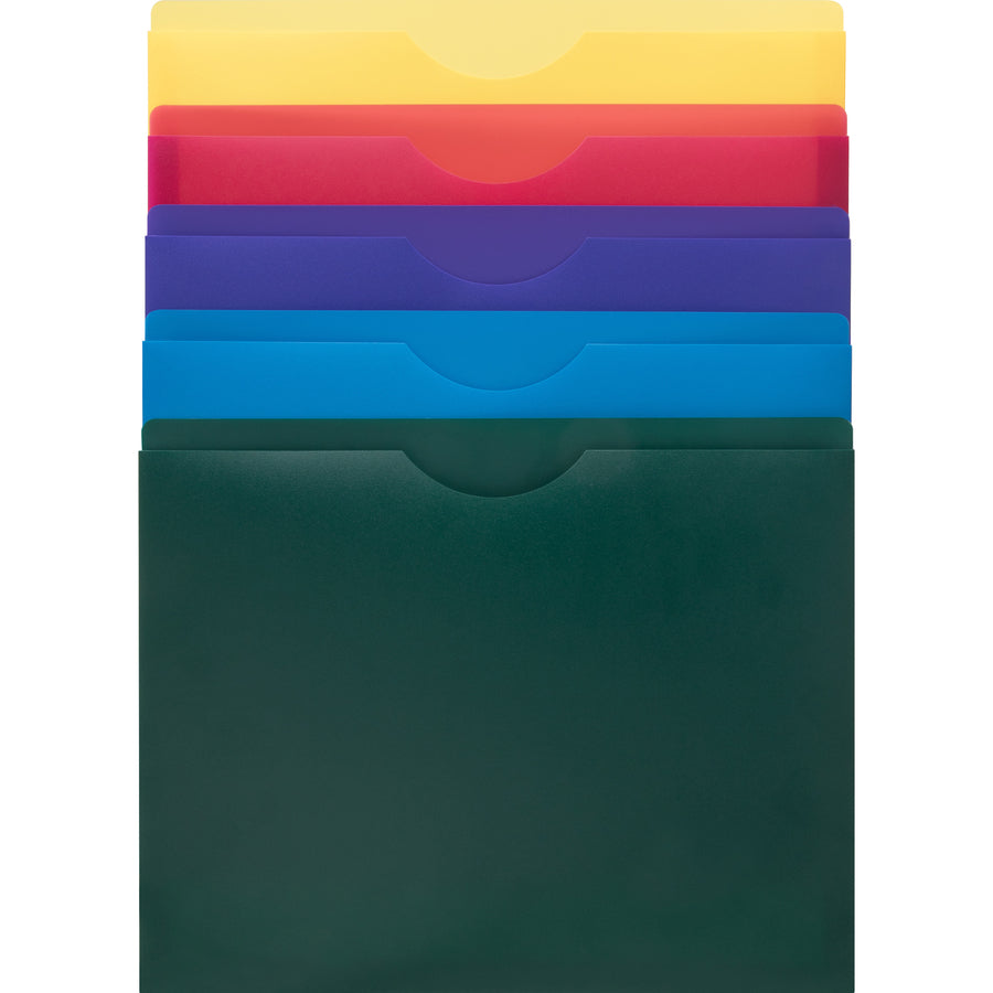 business-source-straight-tab-cut-letter-file-jacket-8-1-2-x-11-1-expansion-assorted-10-pack_bsn44435 - 2