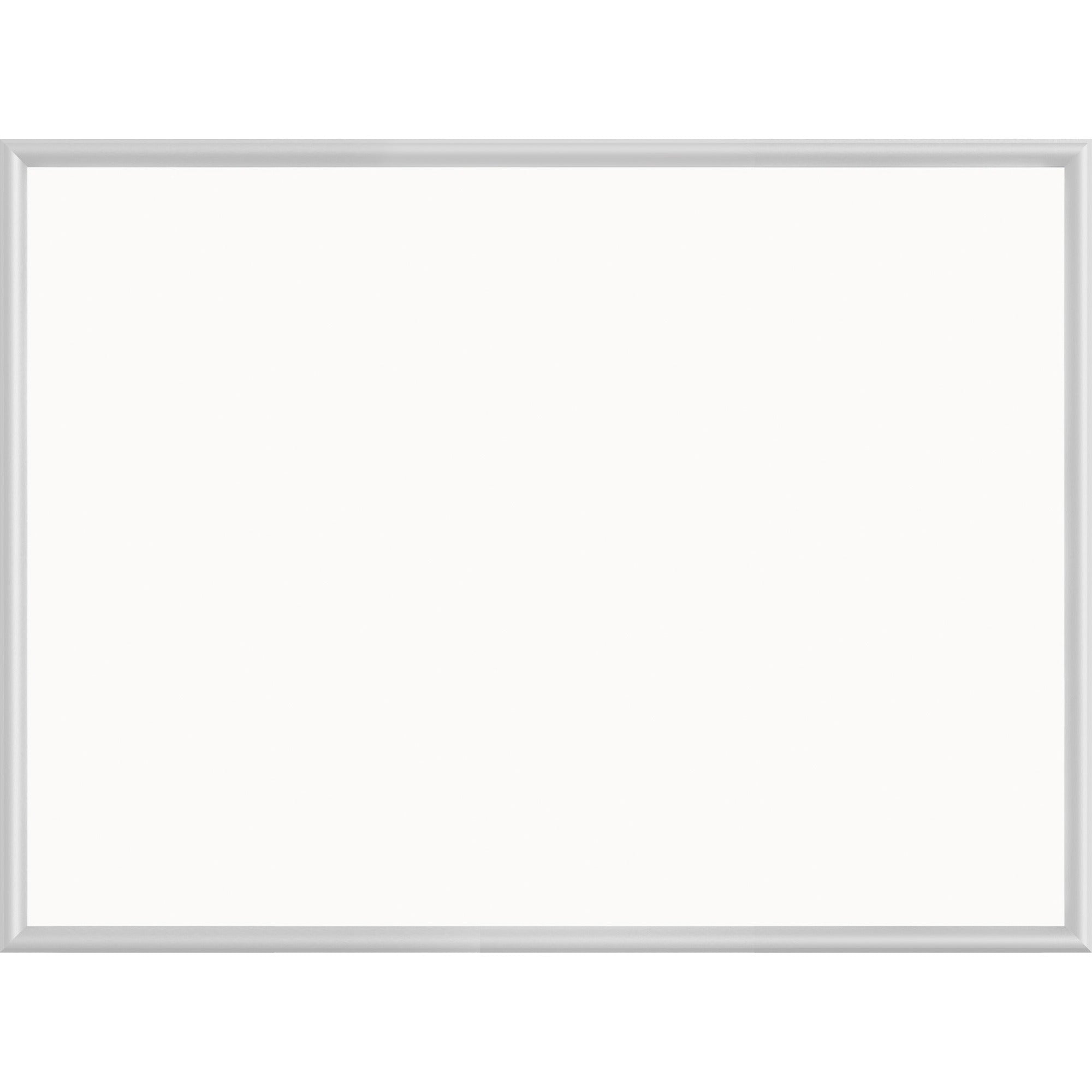 Lorell Dry-erase Board - 48" (4 ft) Width x 36" (3 ft) Height - White Styrene Surface - White Aluminum Frame - Rectangle - 1 Each