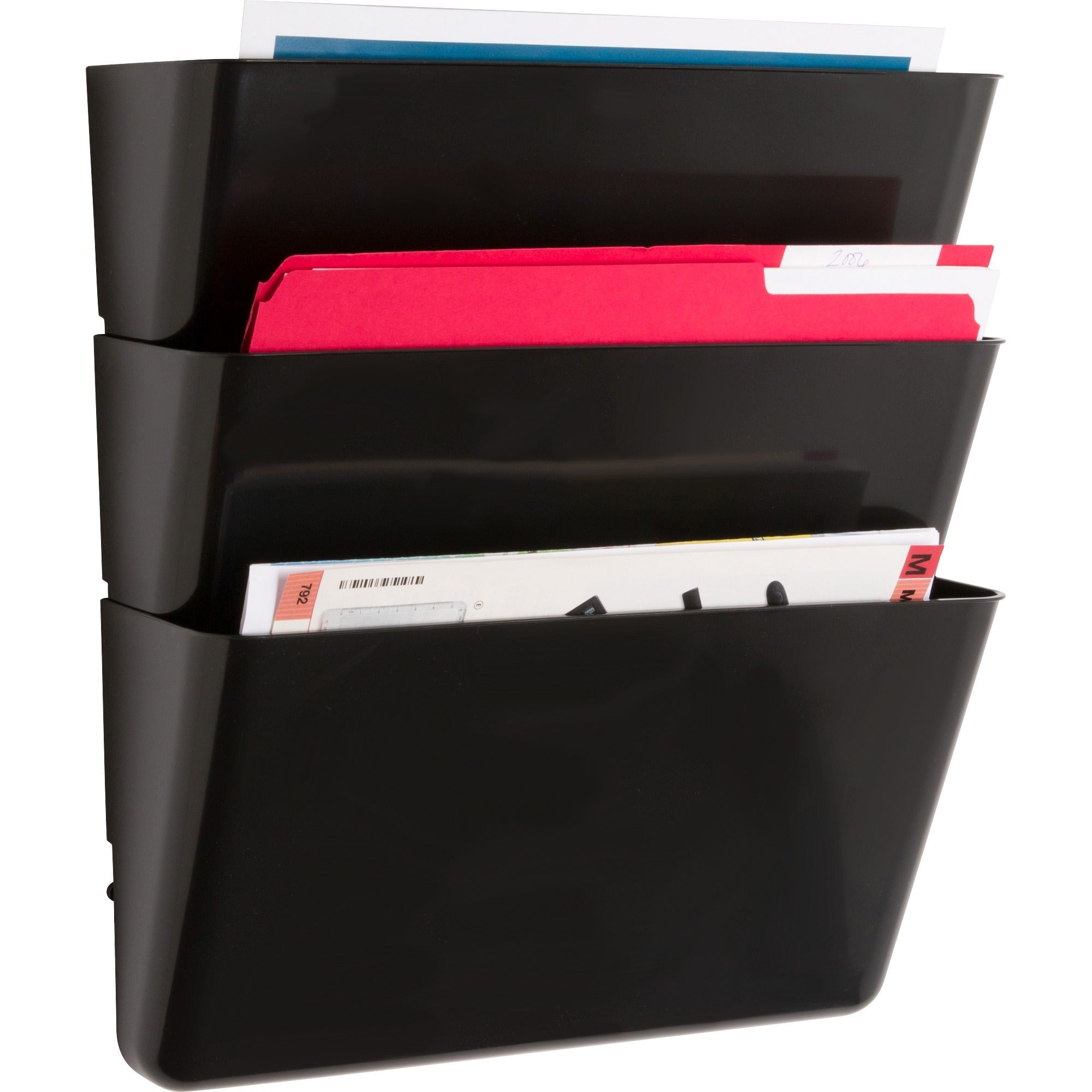lorell-wall-file-pockets-148-height-x-131-width-x-43-depth-black-3-pack_llr60000 - 1