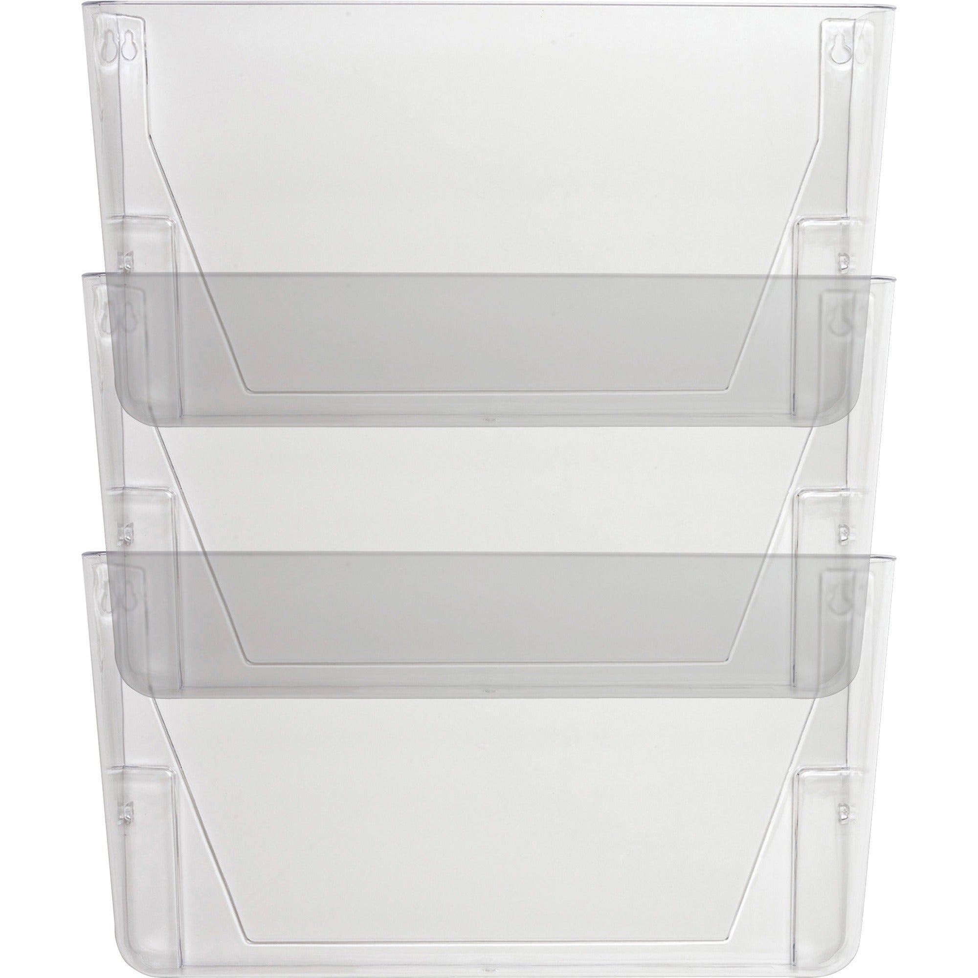 lorell-wall-file-pockets-148-height-x-131-width-x-43-depth-clear-3-pack_llr60001 - 1