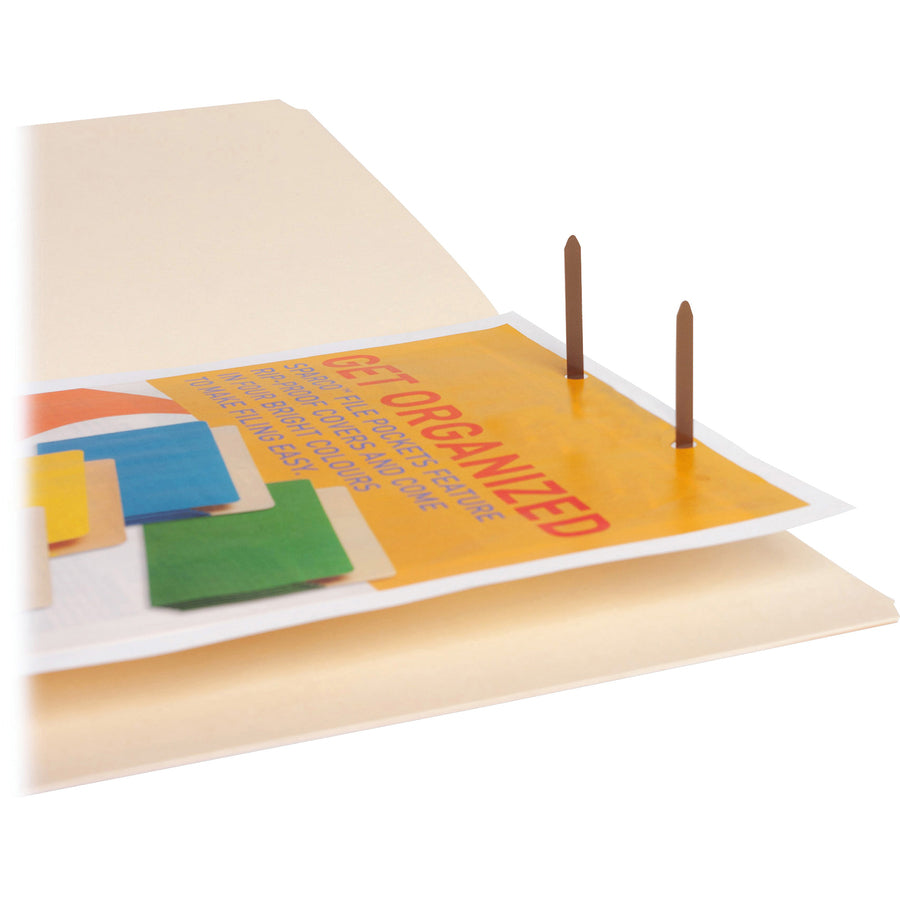 business-source-straight-tab-cut-letter-recycled-fastener-folder-8-1-2-x-11-2-fasteners-10%-recycled-50-box_bsn17211 - 2