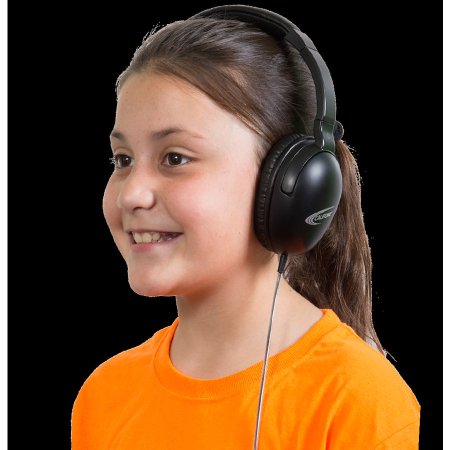 Califone 1017Av Neotech Plus Headphone With Calituff Braided Cord, 3.5Mm Plug, Inline Volume Control - Stereo - Matte Black - Mini-phone (3.5mm) - Wired - 32 Ohm - 20 Hz 20 kHz - Gold Plated Connector - Over-the-head - Binaural - Circumaural - 6 ft C - 2