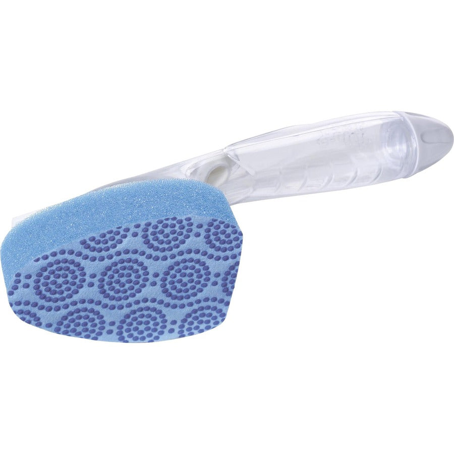Scotch-Brite Scrub Dots Dishwand Refill - 3.5" Width x 4.4" Length - 2/Pack - Cellulose, MicroFiber - Blue - 3