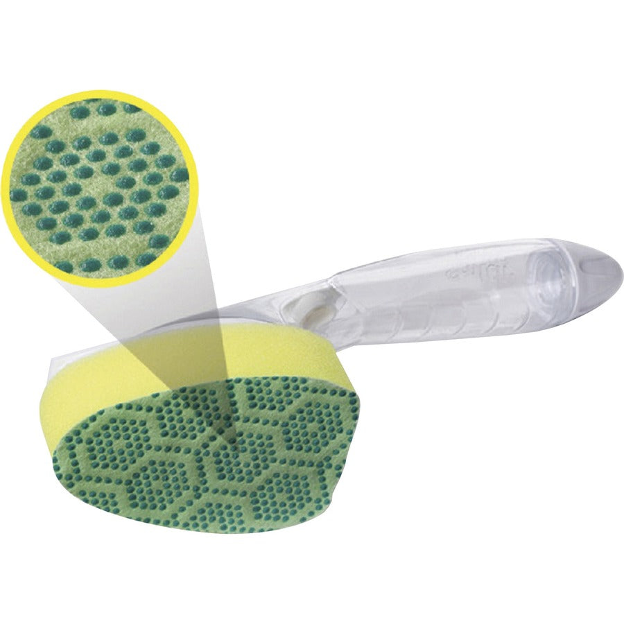 Scotch-Brite Scrub Dots Dishwand Refill - 3.5" Width x 4.4" Length - 2/Pack - Green - 3