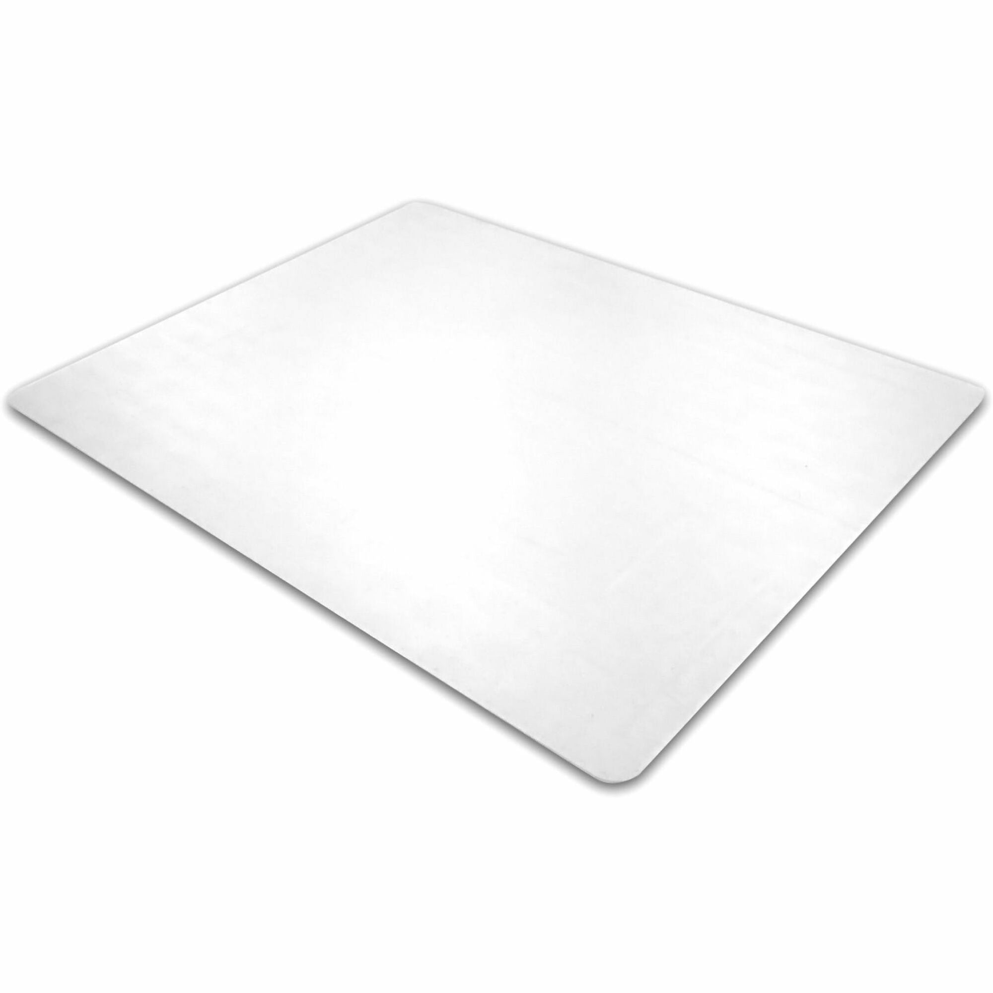 Ecotex Enhanced Polymer Rectangular Chair Mat for Hard Floors - 48" x 60" - Hard Floor - 60" Length x 48" Width x 0.075" Depth x 0.080" Thickness - Rectangular - Clear - 1Each - 1
