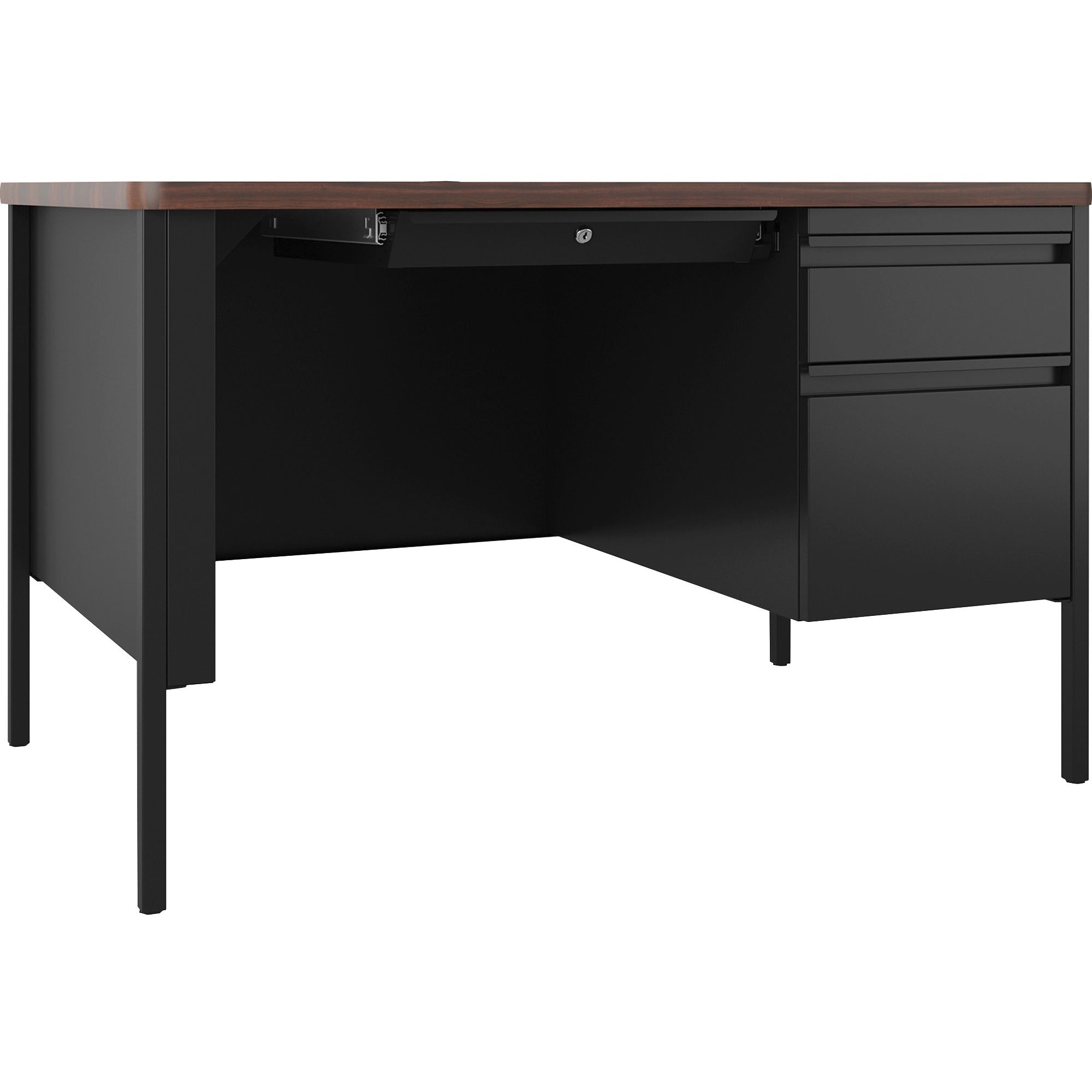 lorell-fortress-series-48-right-pedestal-teachers-desk-48-x-30295-box-file-drawers-single-pedestal-on-right-side-t-mold-edge_llr66939 - 1