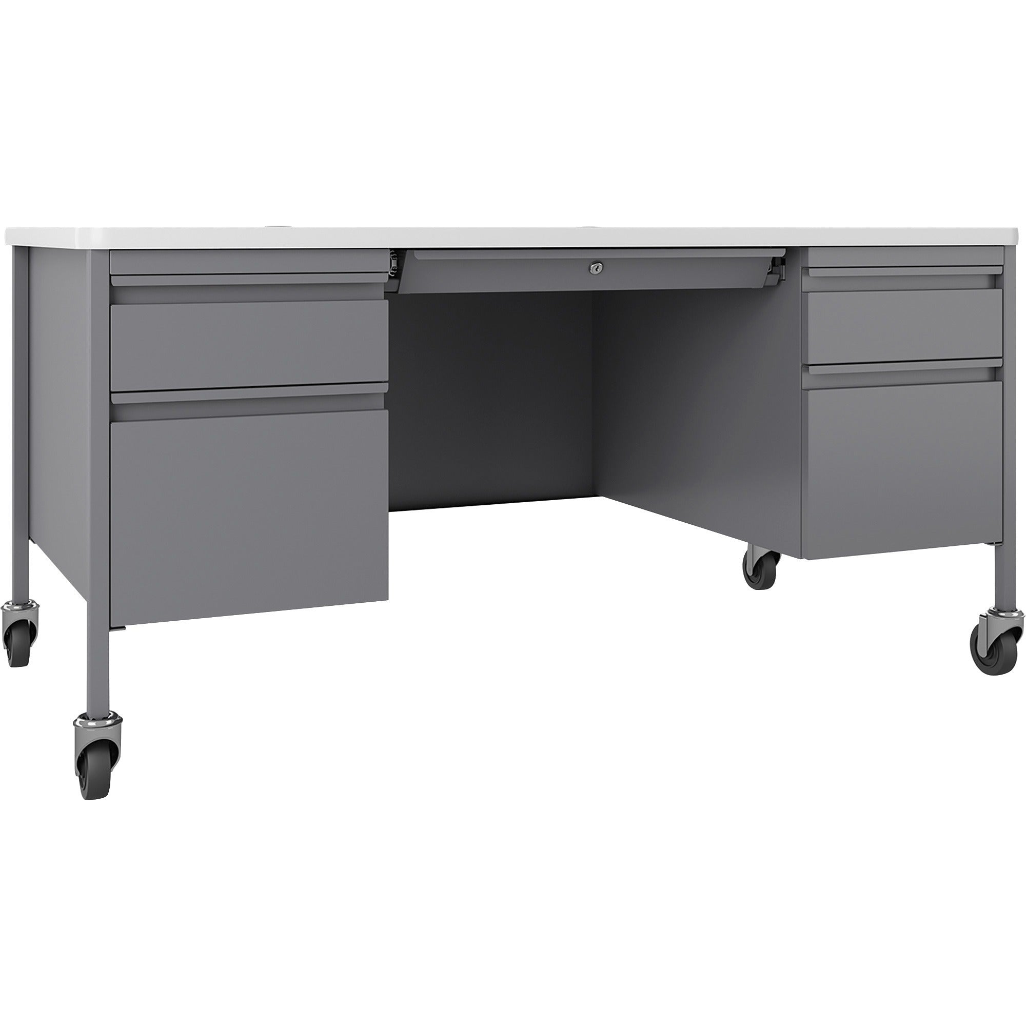 lorell-fortress-series-mobile-double-pedestal-teachers-desk-60-x-30295-box-file-drawers-double-pedestal-t-mold-edge-finish-gray_llr66946 - 1