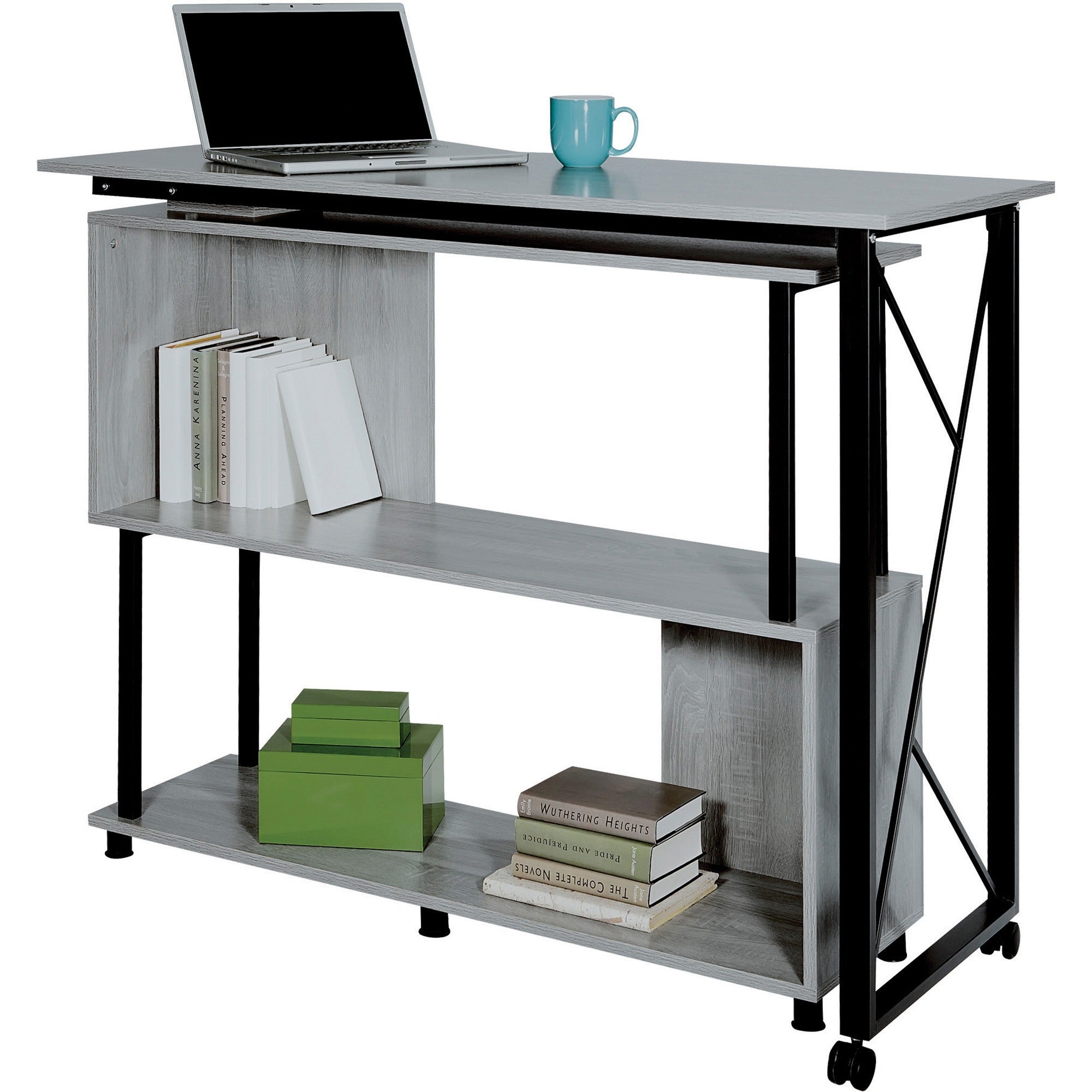 safco-mood-rotating-worksurface-standing-desk-box-2-of-2-for-table-toprectangle-top-x-5325-table-top-width-x-2175-table-top-depth-4225-height-assembly-required-laminated-gray-powder-coated-steel-1-each_saf1904grkdb - 1