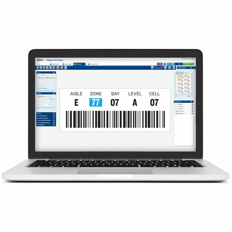 avery-surface-safe-id-label-2-width-x-10-length-removable-adhesive-rectangle-laser-inkjet-white-film-4-sheet-50-total-sheets-200-total-labels-5-water-resistant_ave61506 - 2