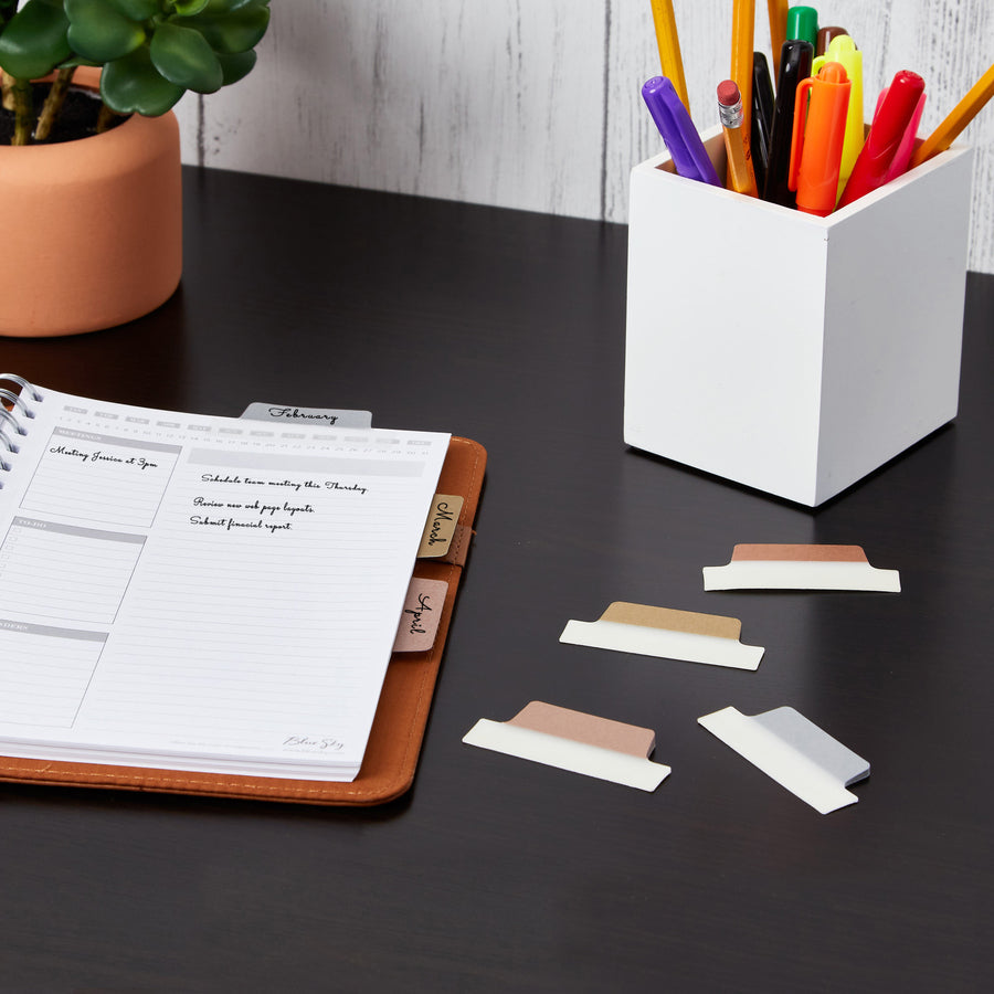 avery-ultratabs-repositionable-margin-tabs-24-tabs-1-tab-height-x-250-tab-width-clear-film-gold-paper-rose-gold-copper-tabs-24-pack_ave74786 - 2