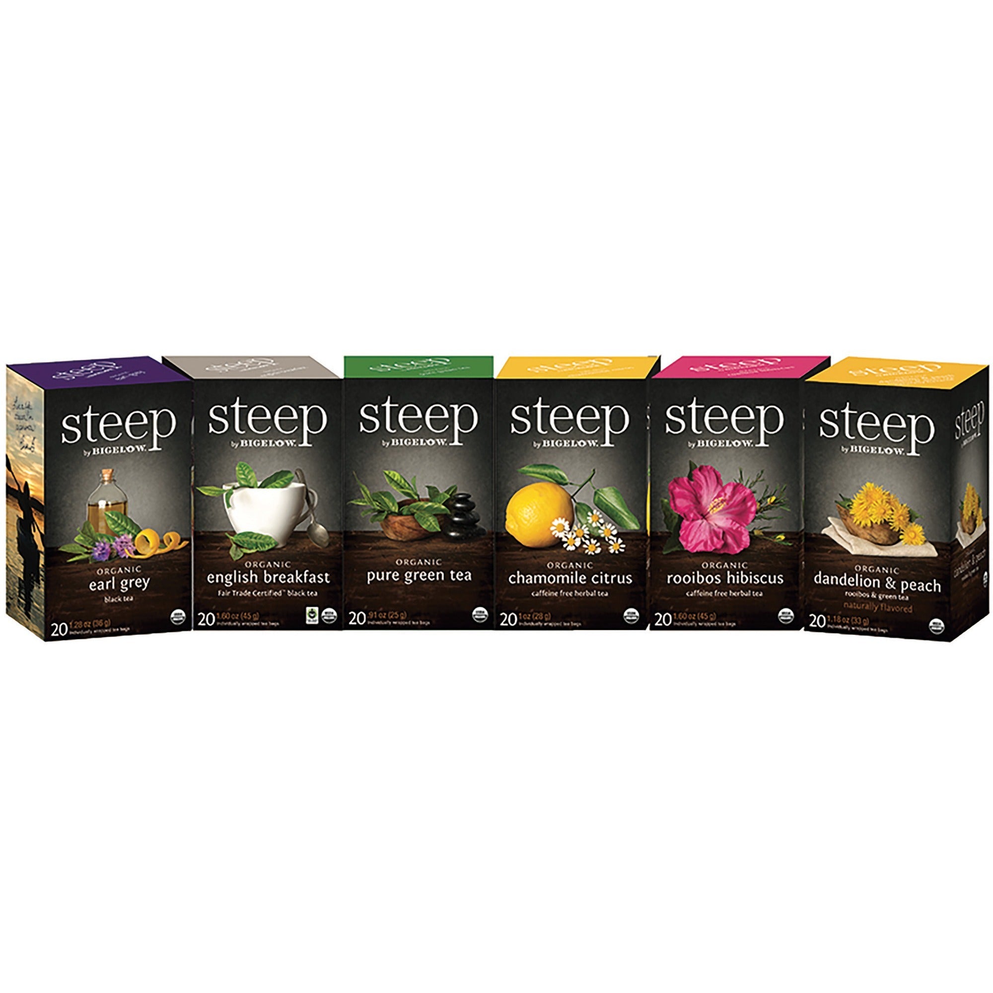 Bigelow Organic Assorted Flavor Tea Bag - 120 Teabag - 120 / Carton