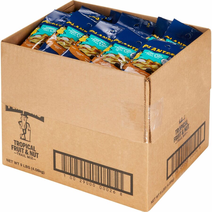 Hormel Foods Tropical Fruit & Nut Trail Mix - Gluten-free, No Artificial Color, Preservative-free, No Artificial Flavor - Tropical Fruit & Nut - 2 oz - 72 / Carton - 2