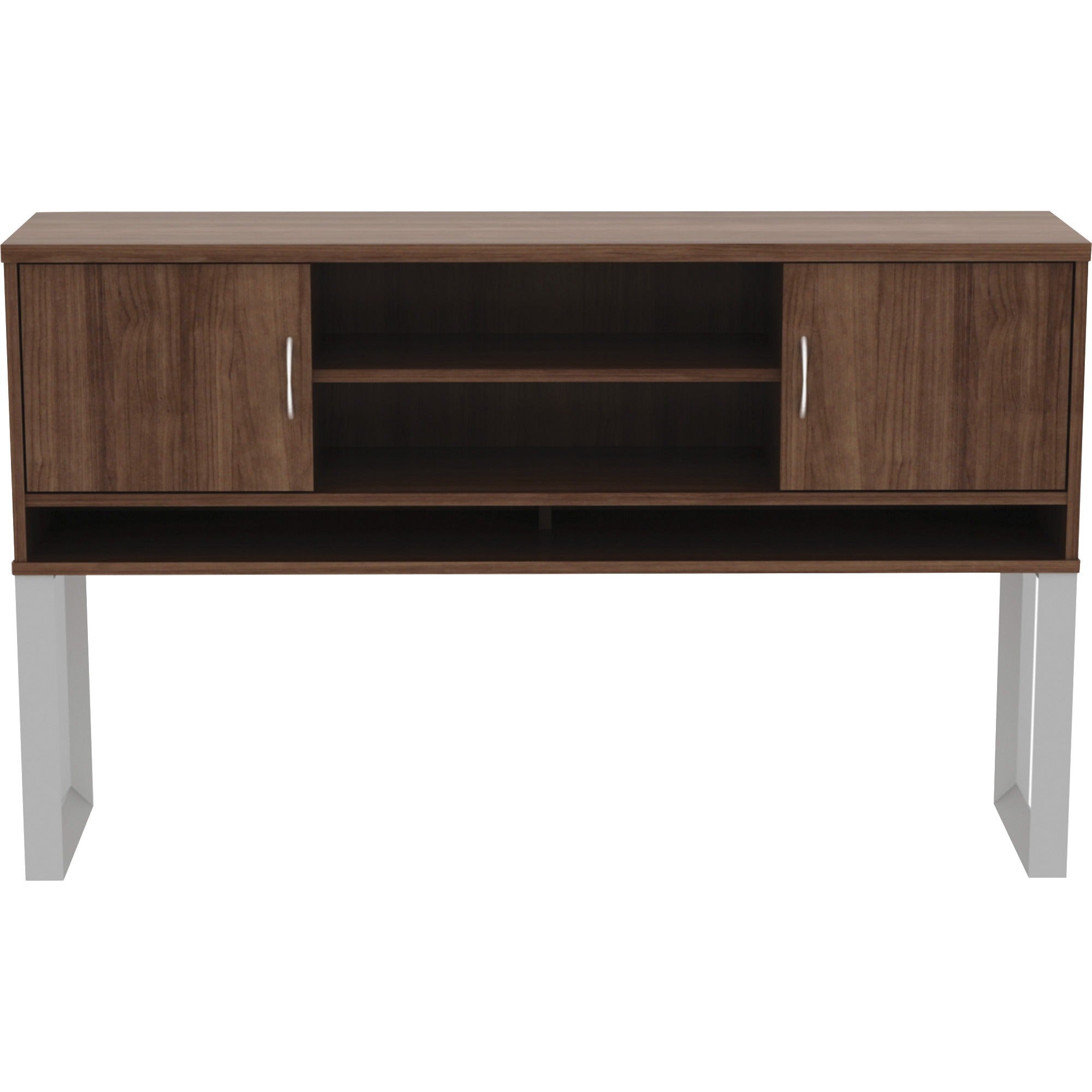 lorell-relevance-series-freestanding-hutch-59-x-1536-3-shelves-finish-walnut-laminate_llr16240 - 2