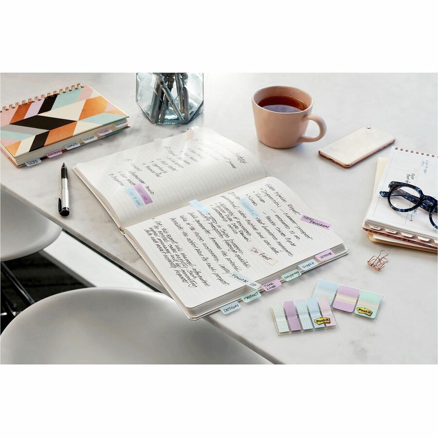 post-it-durable-tabs-12-tabs-set-1-tab-height-x-150-tab-width-blue-pink-green-tabs-removable-36-pack_mmm686grdnt - 2