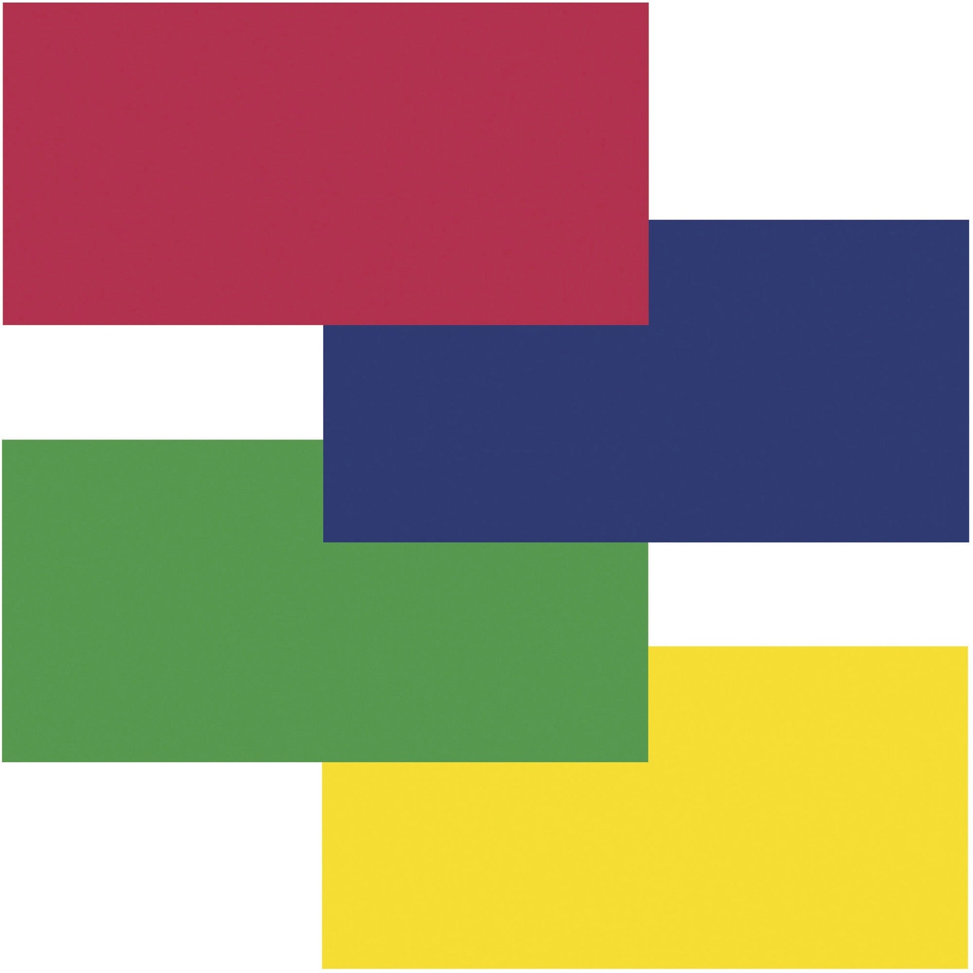 Fadeless Primary Colors Bulletin Art Paper - Fun and Learning, Table Skirting, Display, Decoration, Art Project, Craft Project, Bulletin Board - 3.25"Height x 48"Width x 12 ftLength - 4 / Carton - Flame, Royal Blue, Canary, Apple Green - 1
