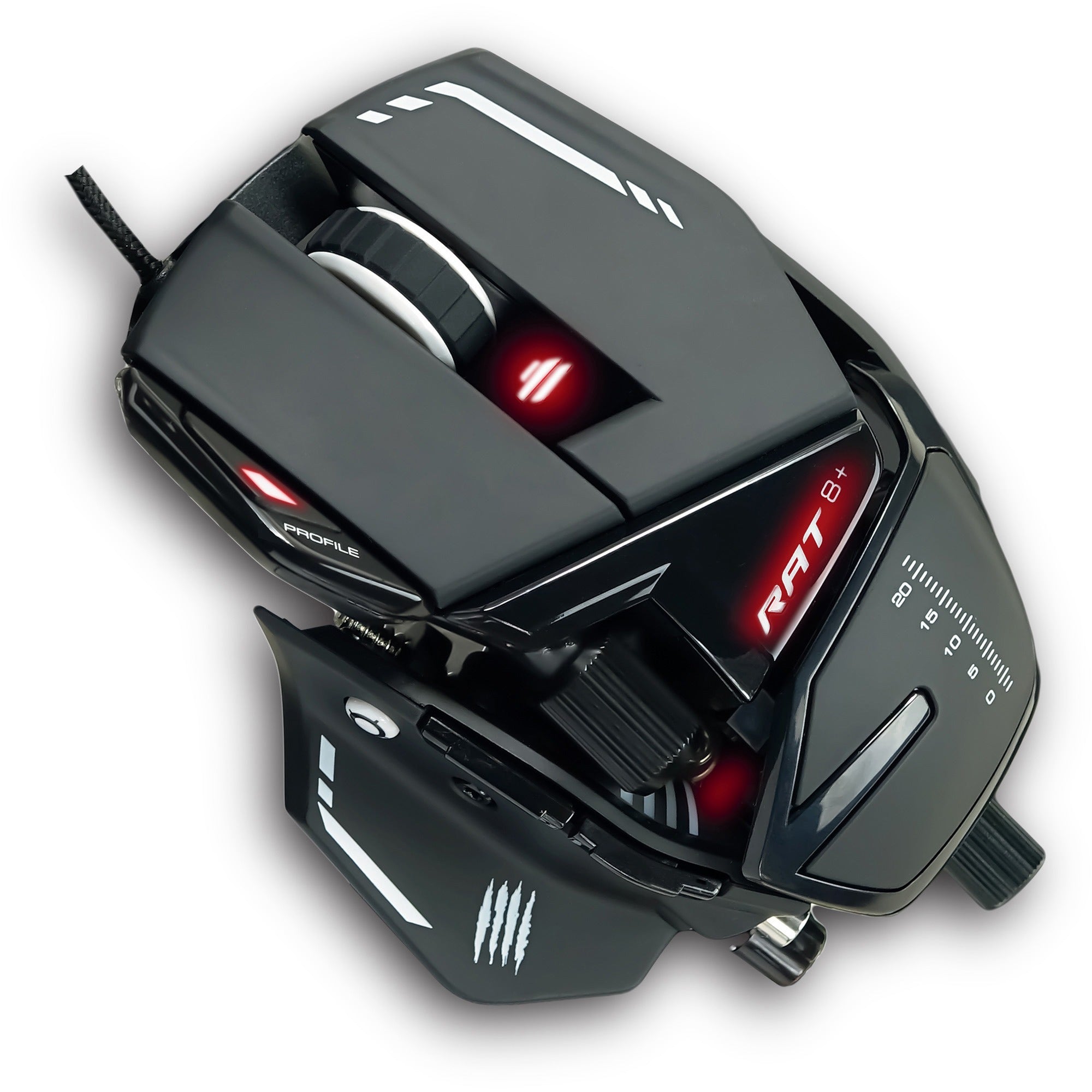 mad-catz-the-authentic-rat-8+-optical-gaming-mouse-pixart-3389-cable-black-1-pack-usb-20-16000-dpi-11-buttons_mdcmr05dcambl00 - 1