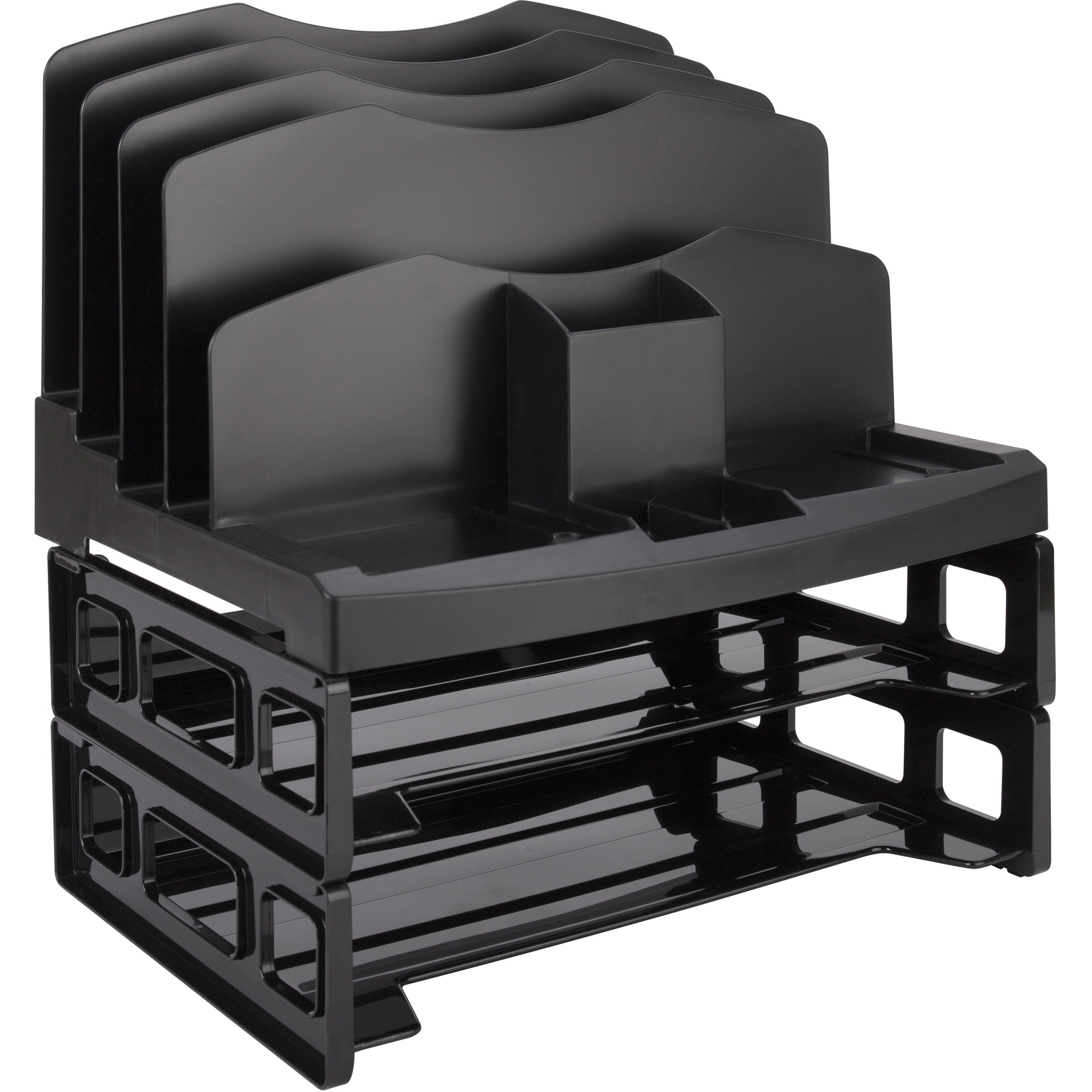 business-source-smart-sorter-letter-tray-organizer-9-compartments-14-height-x-131-width-x-99-depthdesktop-black-1-each_bsn26372 - 1