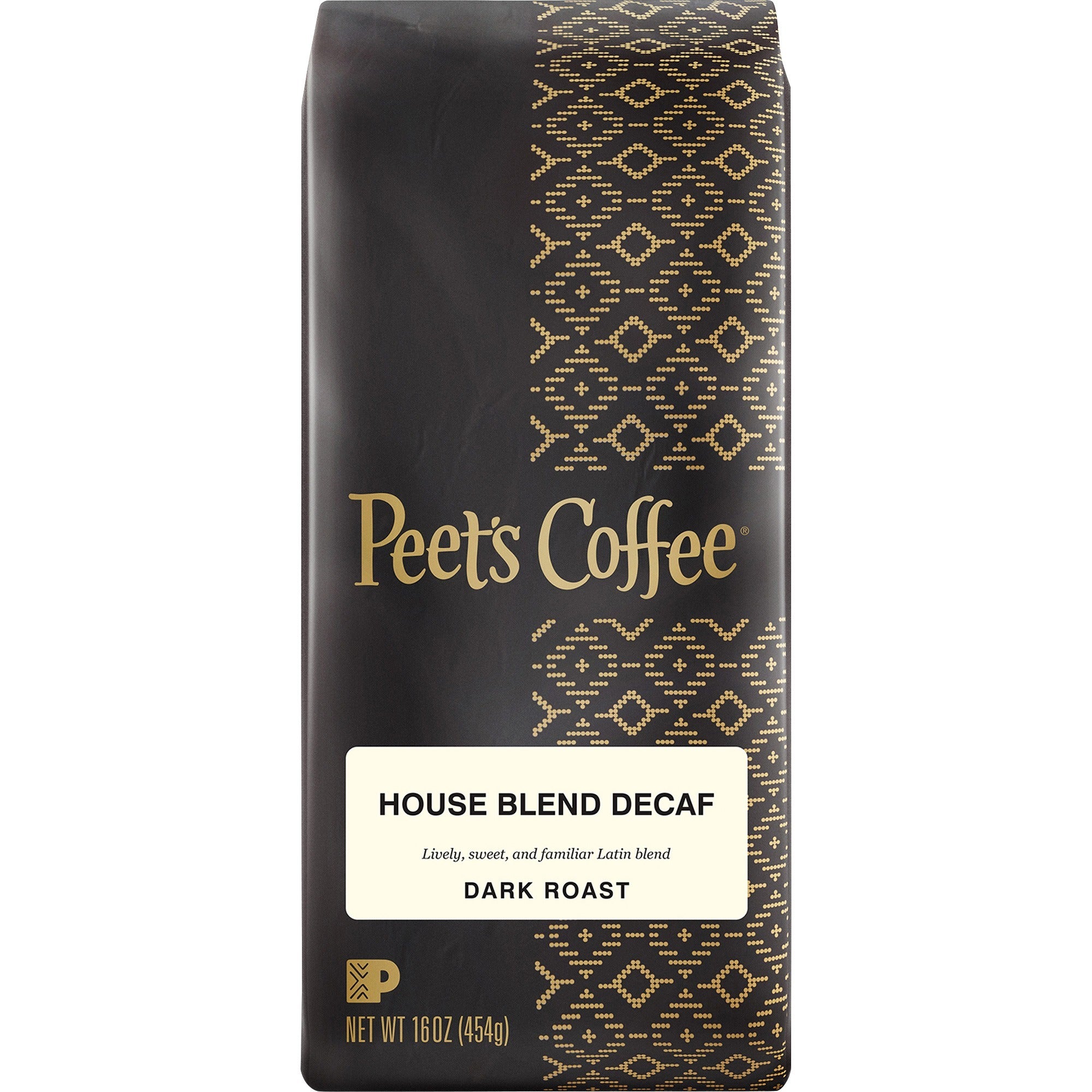 Peet's Coffee Ground House Blend Decaf Coffee - Dark - 16 oz - 1 Each -