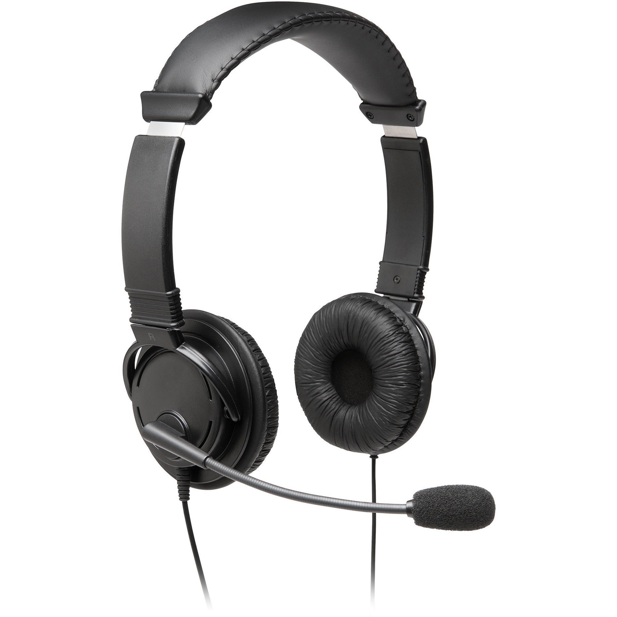 kensington-hi-fi-headphones-with-mic-stereo-mini-phone-35mm-wired-over-the-head-binaural-circumaural-6-ft-cable-noise-cancelling-microphone-noise-canceling-black_kmw97603 - 1