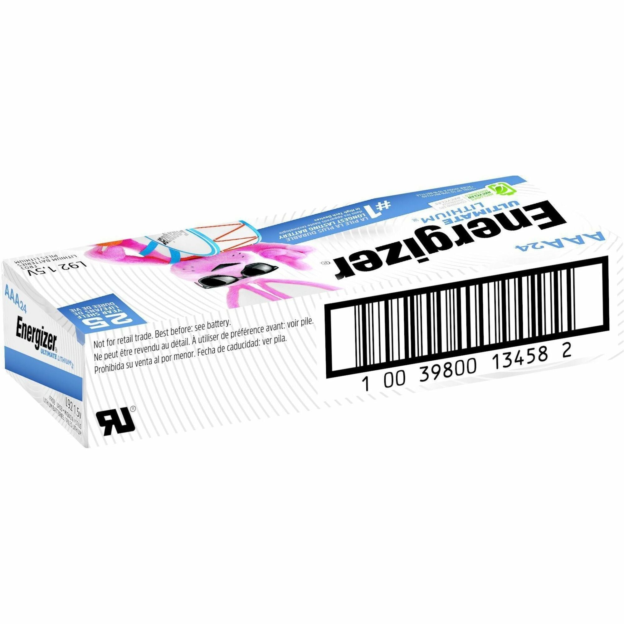 Eveready Ultimate Lithium AAA Batteries - For Camera, Electronic Device - AAA - 4 / Pack - 1