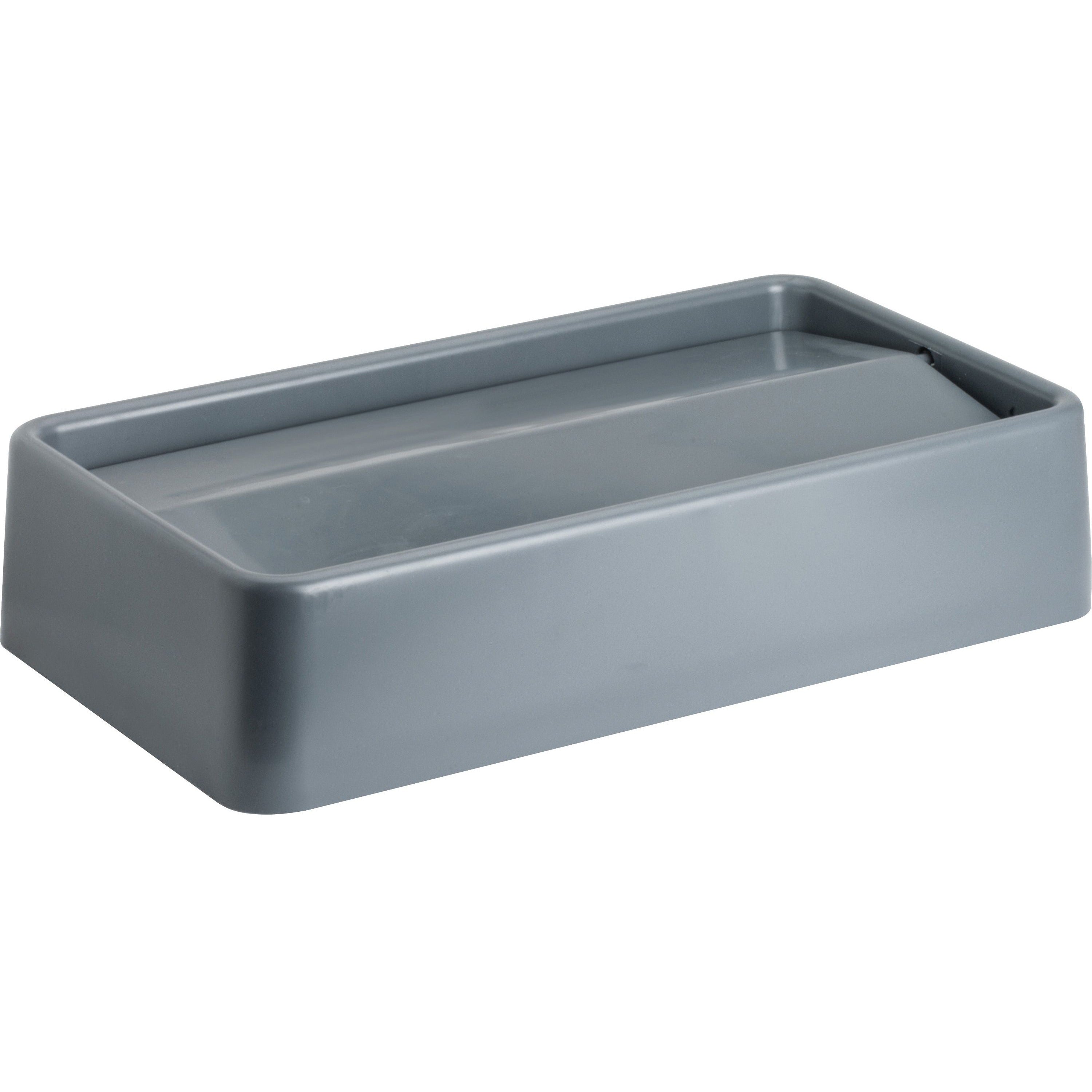 Genuine Joe Space-saving Container Swing Lid - Rectangular - 4 / Carton - Gray - 2