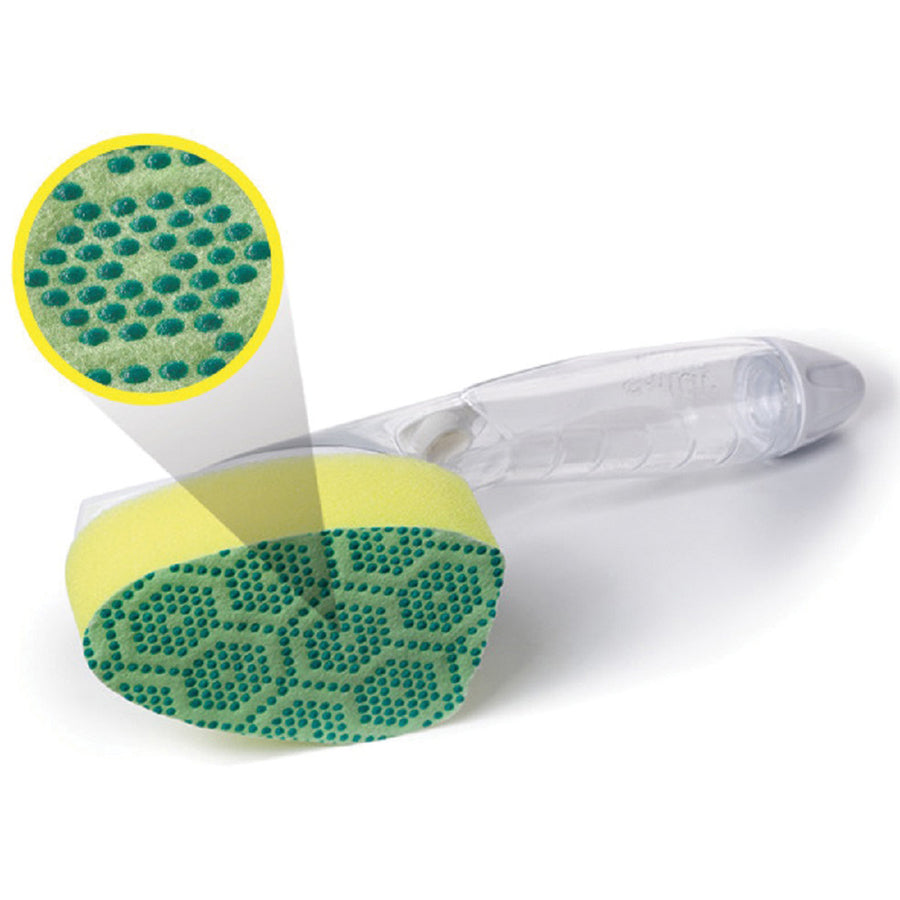 Scotch-Brite Scrub Dots Dishwand Refill - 3.5" Width x 4.4" Length - 14/Carton - Green - 3