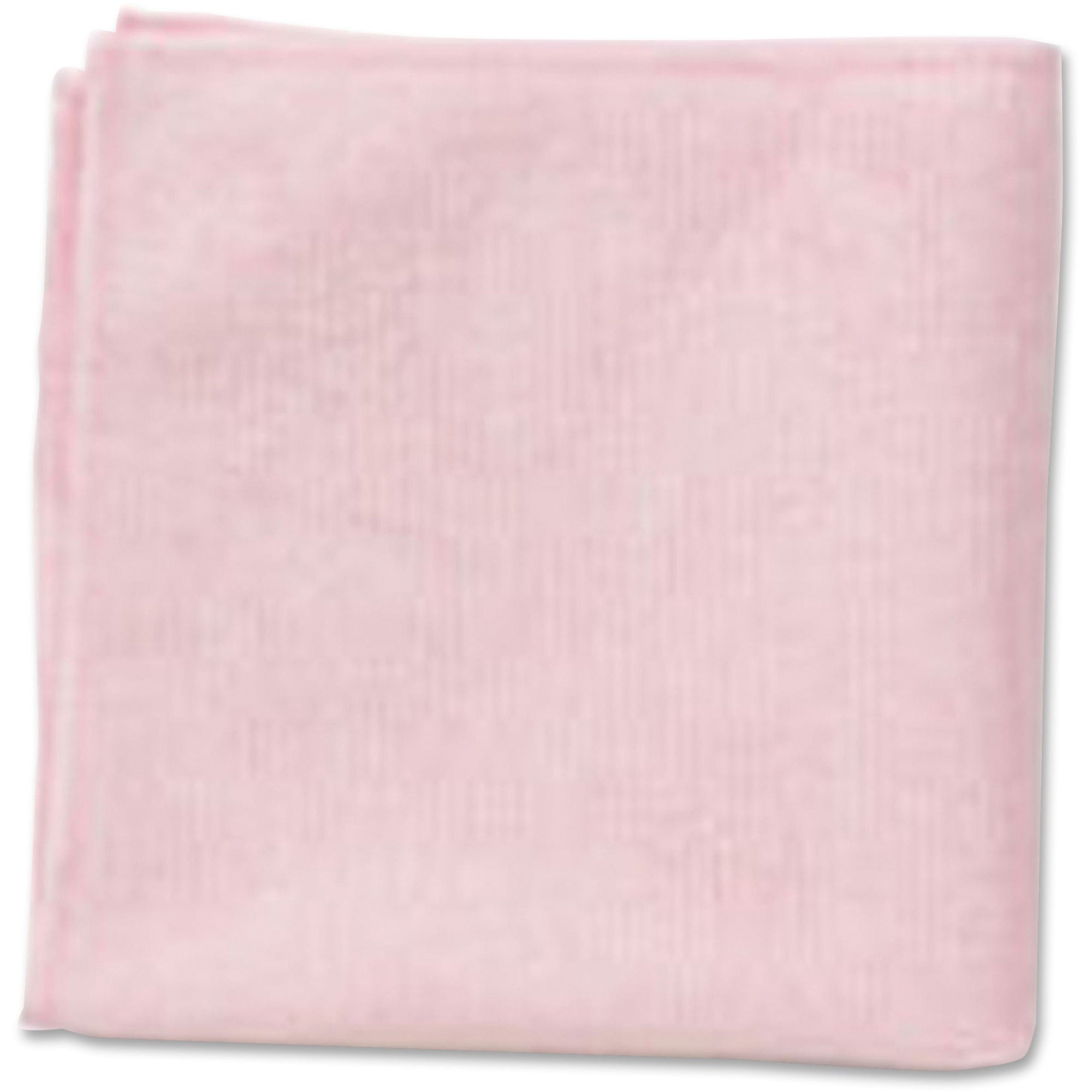 Rubbermaid Commercial Microfiber Light-Duty Cleaning Cloths - For Commercial - 16" Length x 16" Width - 24.0 / Bag - 12 / Carton - Bleach-safe, Washable, Durable, Chemical Resistant, Reusable - Red