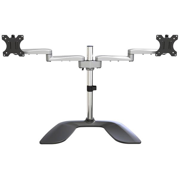 startechcom-dual-monitor-stand-ergonomic-desktop-monitor-stand-for-up-to-32176lb-8kg-vesa-displays-free-standing-adjustable-silver-vesa-75x75-100x100mm-heavy-duty-dual-monitor-stand-up-to-32in-176lb-display-per-arm-horizontal-articul_stcarmdualss - 2