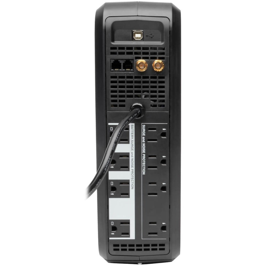 SmartPro LCD Line-Interactive UPS AVR Tower, 8 Outlets, 1,000 VA, 1,038 J - 3