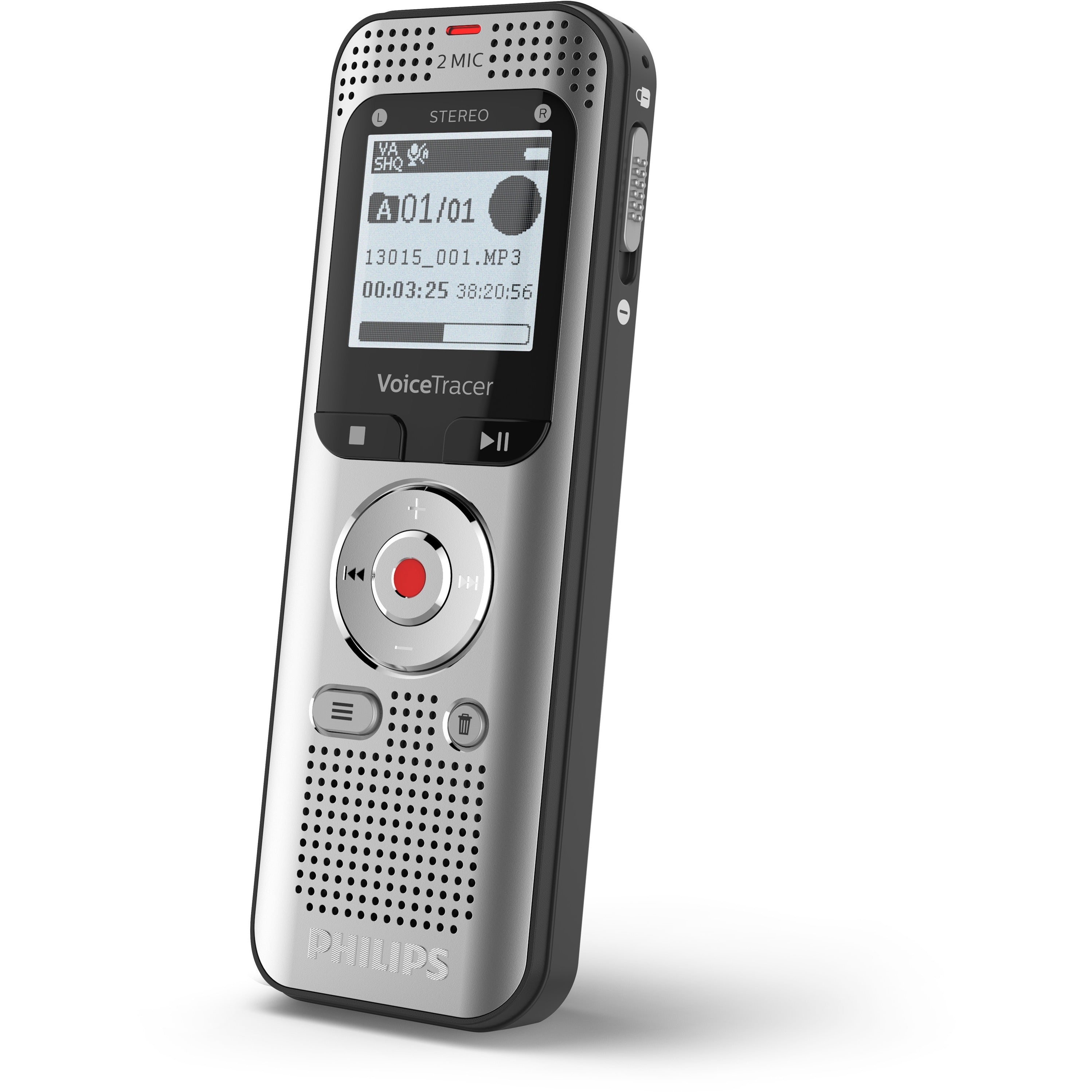 philips-voicetracer-dvt2050-audio-recorder-8gb-memory-microsd-supported-13-lcd-backlit-display-up-to-50-hours-recording-rechargeable-pc-and-mac-compatible_pspdvt2050 - 2