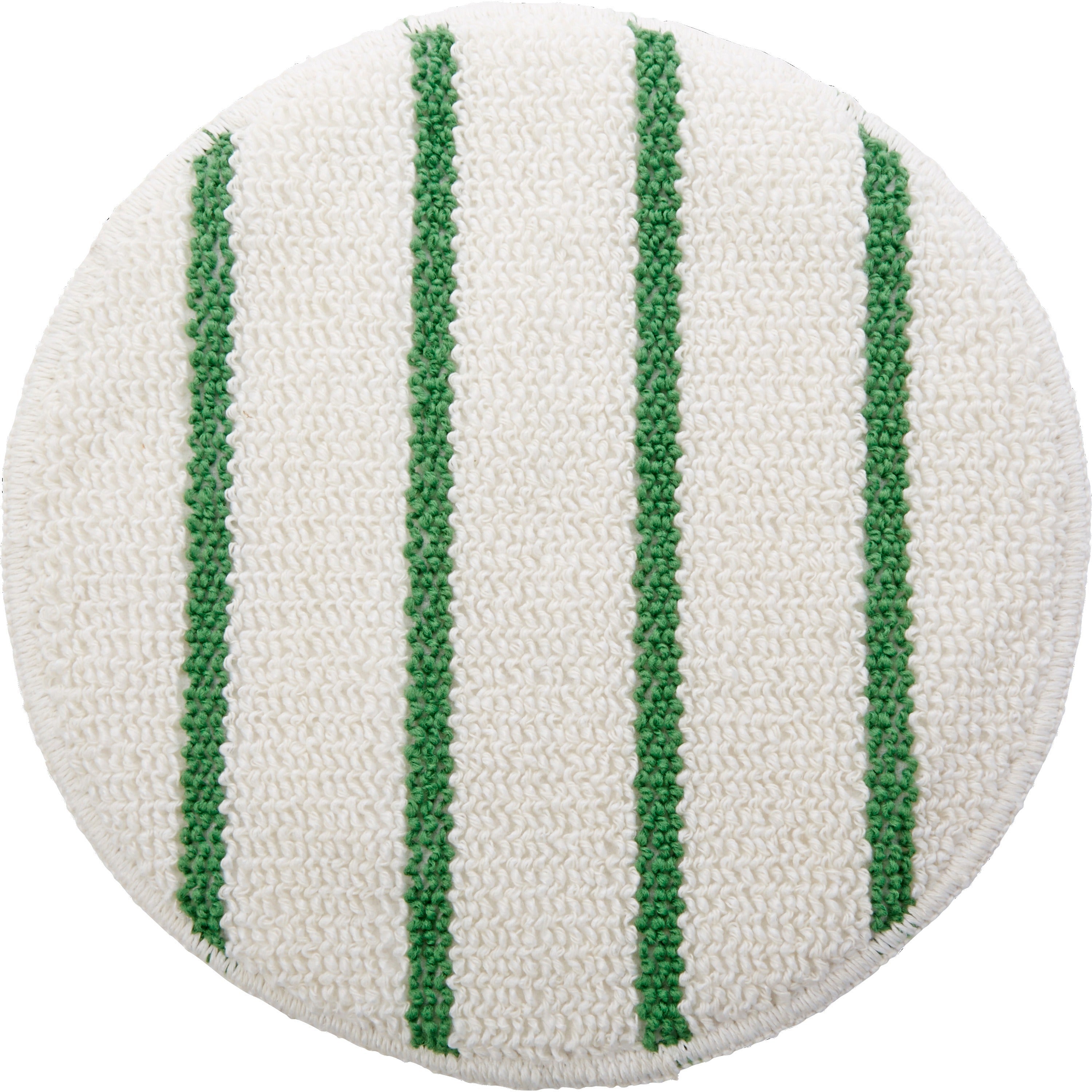 Rubbermaid Commercial Green Stripe Carpet Bonnet - Scrubber Strip - 1 Each - White, Green