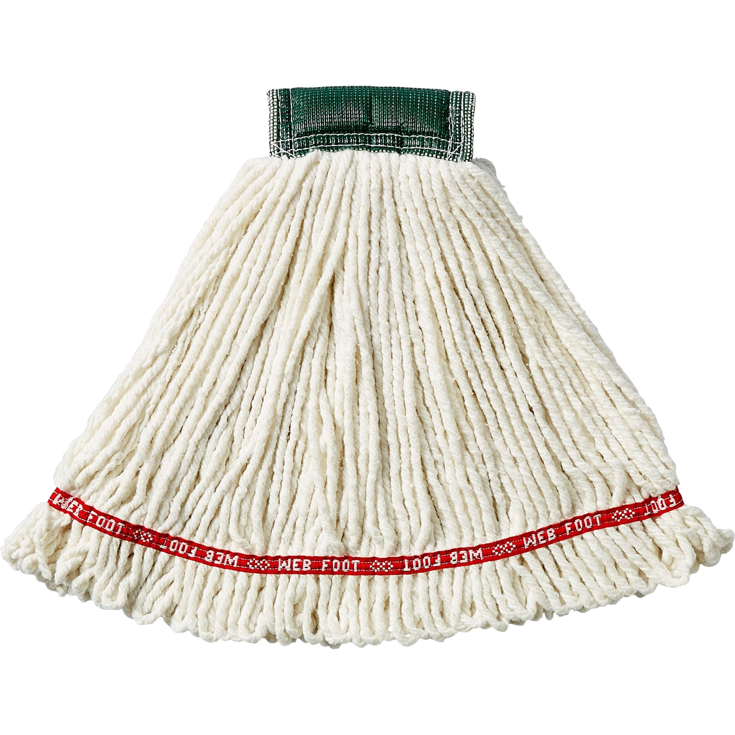 Rubbermaid Commercial 5" Headband Shrinkless Wet Mop - Medium - Shrinkless, Chemical Resistant, Durable - Cotton, Yarn, Synthetic, PVC - White - 1Each -