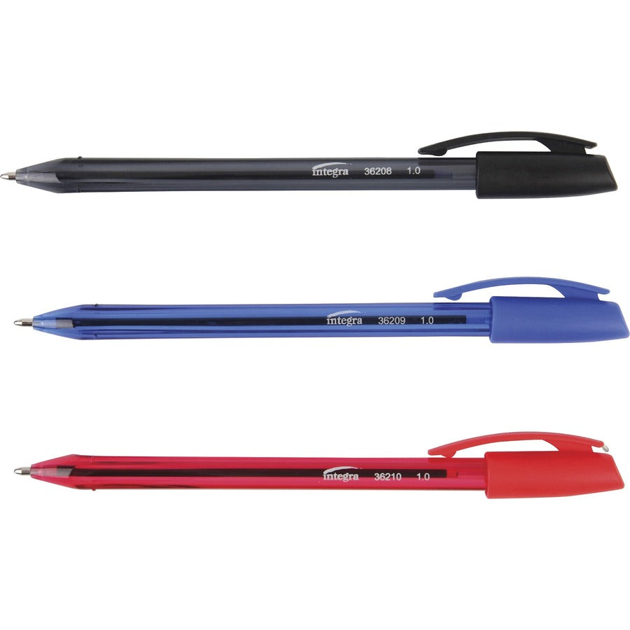 integra-10-mm-tip-ink-pen-medium-pen-point-1-mm-pen-point-size-black-liquid-ink-black-barrel-60-pack_ita36208 - 2