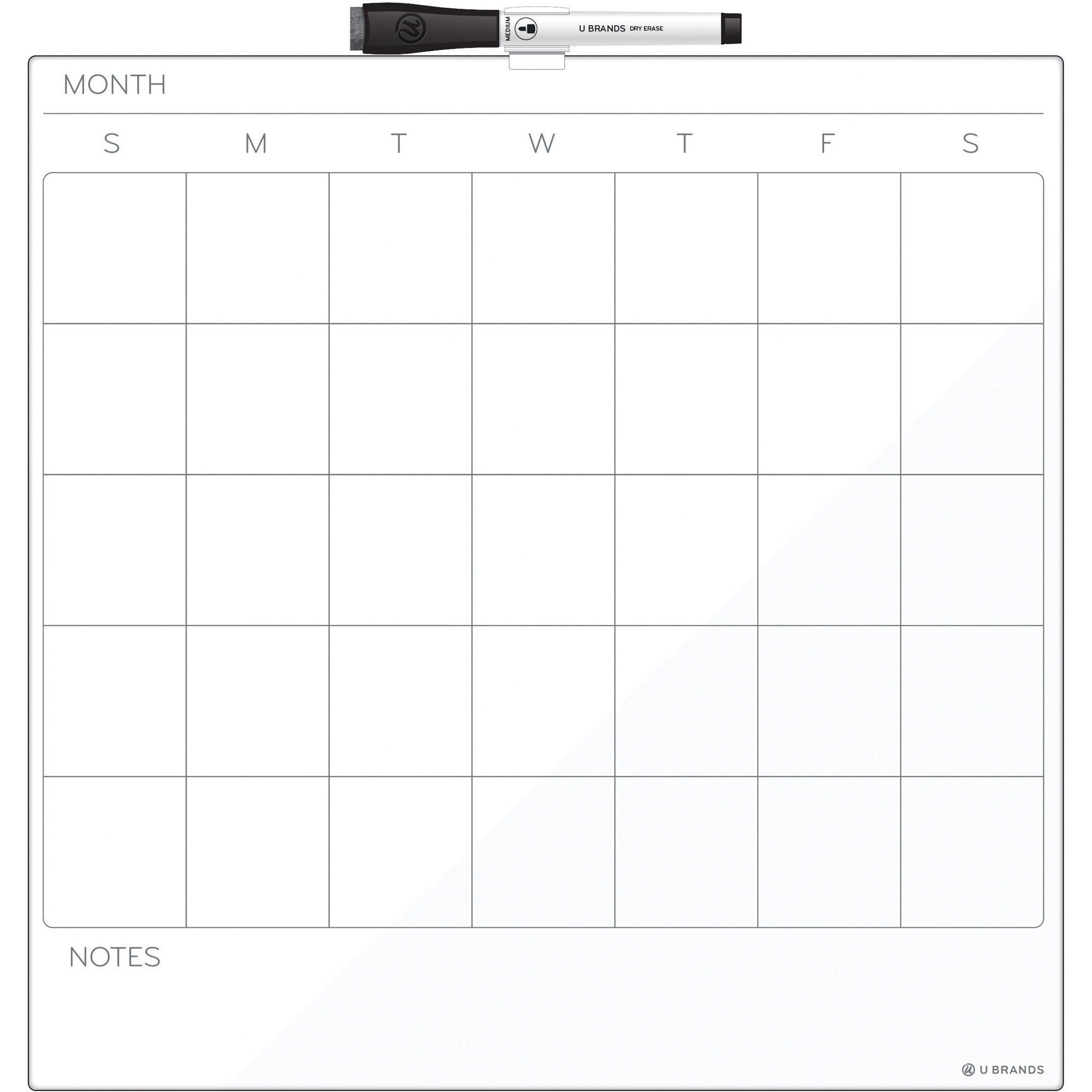 u-brands-magnetic-dry-erase-calendar-board-146-height-x-14-width-white-painted-steel-surface-square-horizontal-1-each_ubr461u0004 - 1