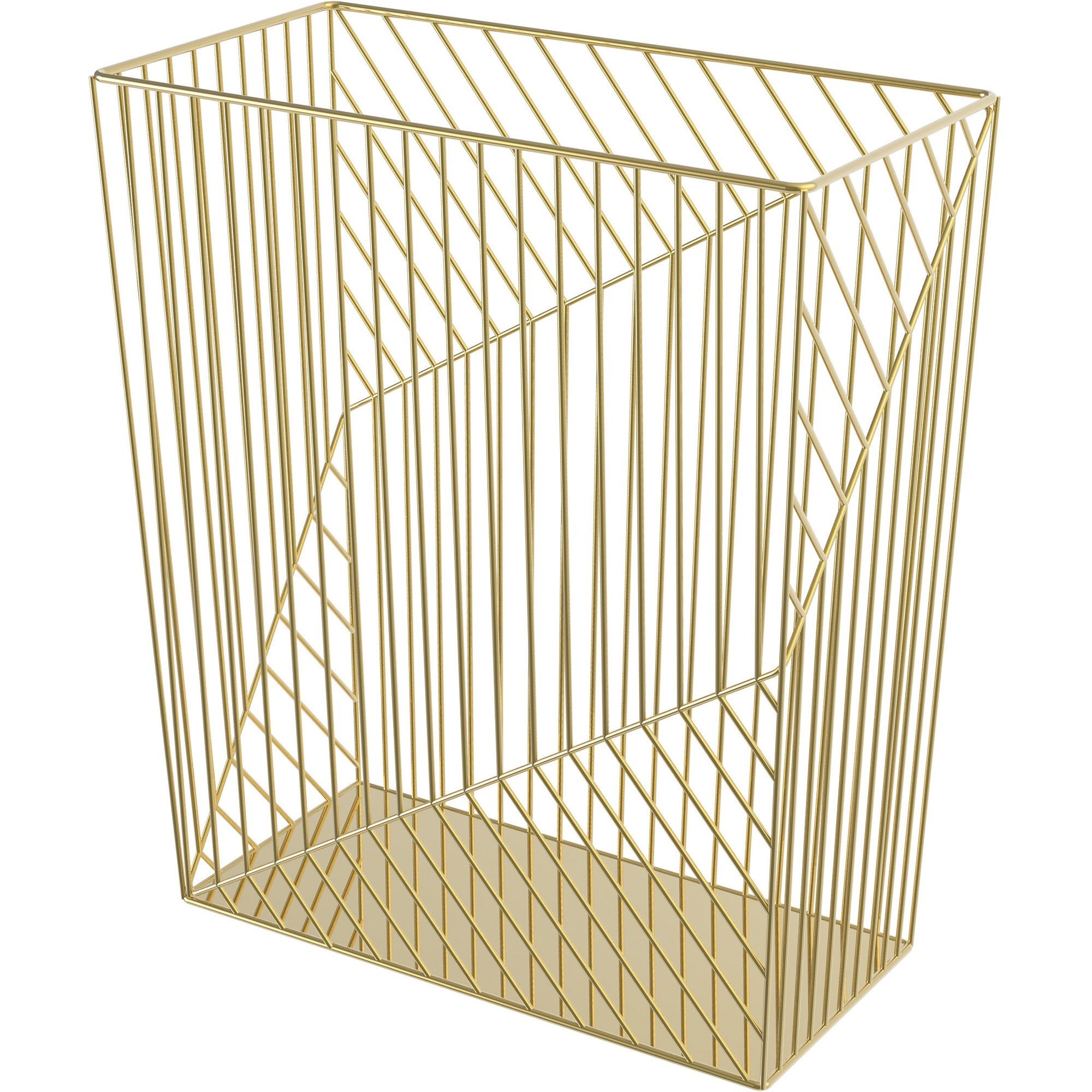 u-brands-metal-wastebasket-vena-collection-6-gallon-capacity-gold-3232u02-06-sturdy-lightweight-61-height-x-122-width-metal-gold_ubr3232u0206 - 1