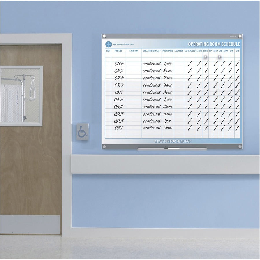quartet-infinity-customizable-dry-erase-board-36-3-ft-width-x-24-2-ft-height-clear-white-glass-surface-rectangle-horizontal-vertical-magnetic-assembly-required-1-each_qrtgi3624 - 2
