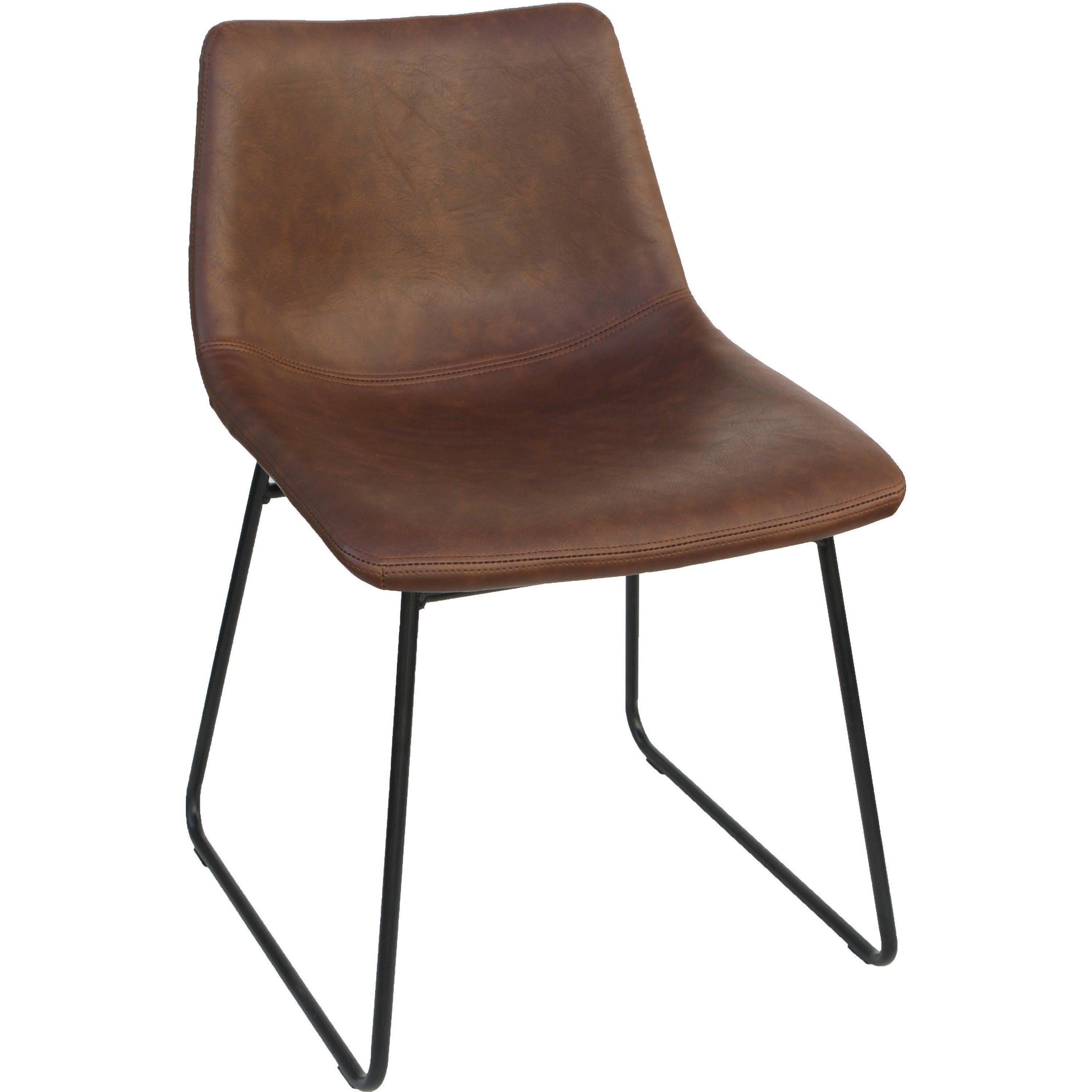 lorell-sled-guest-chairs-tan-bonded-leather-seat-mid-back-sled-base-tan-bonded-leather-2-carton_llr42957 - 1