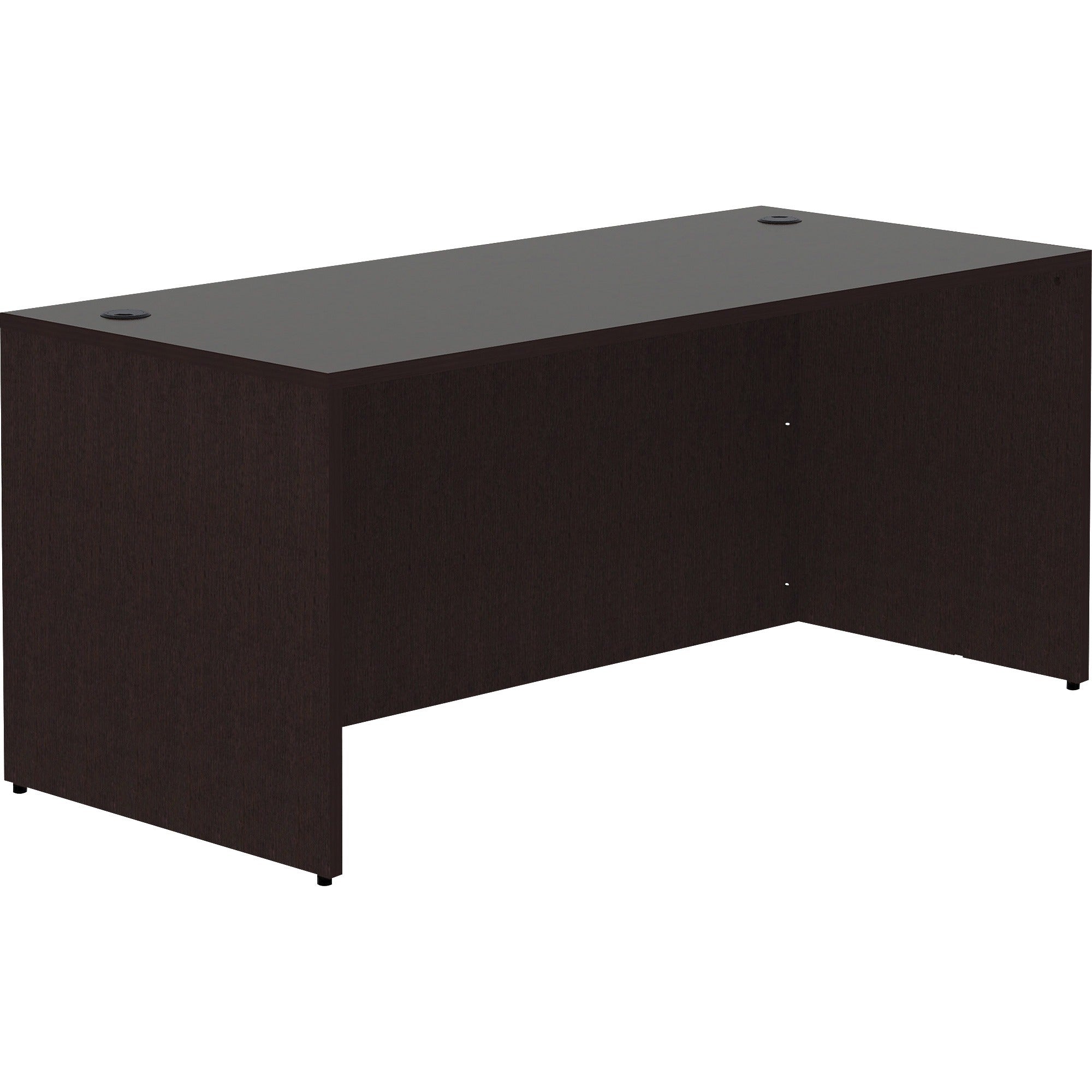 lorell-essentials-series-rectangular-desk-shell-66-x-30295-desk-shell-1-top-finish-espresso_llr18207 - 1