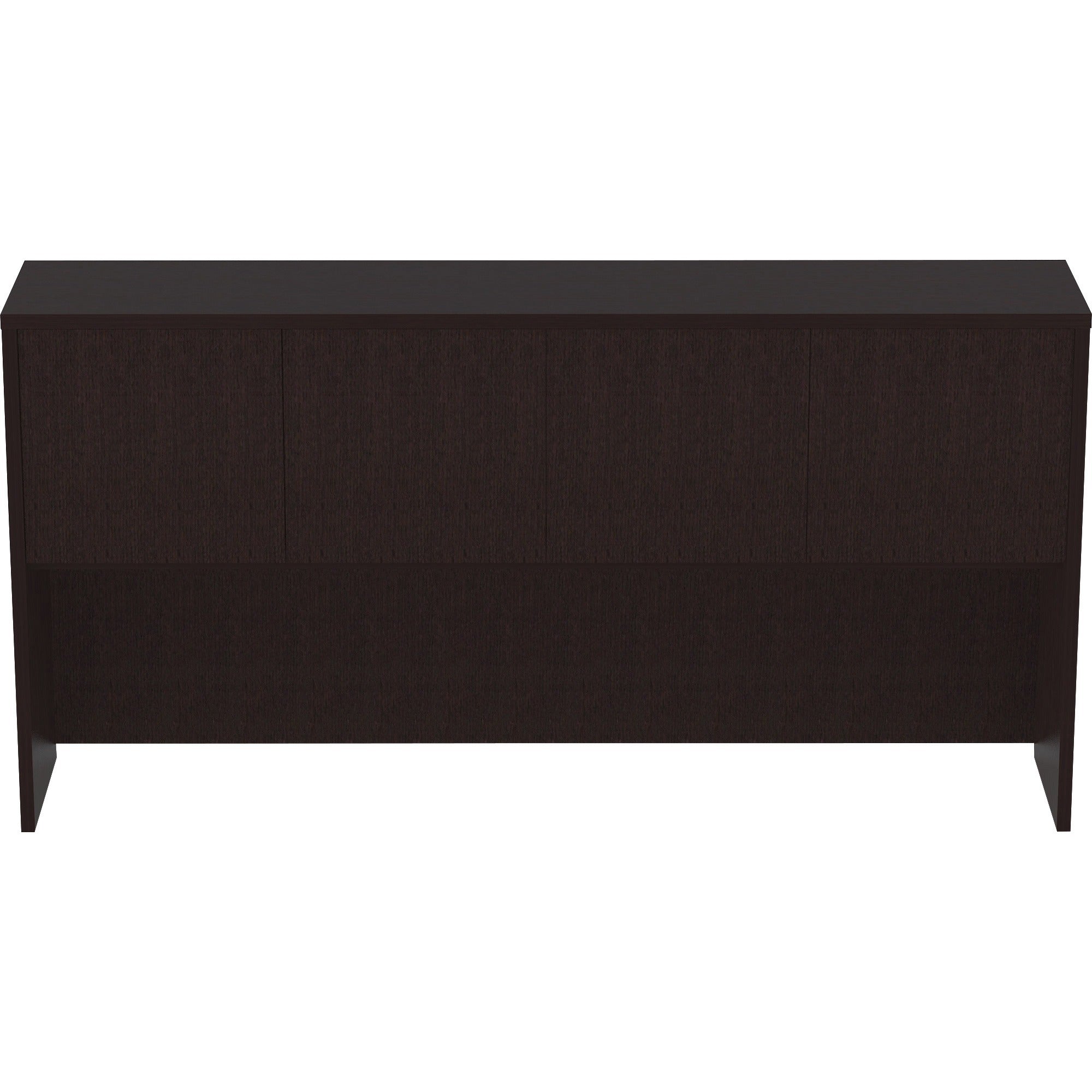 lorell-essentials-series-stack-on-hutch-72-x-15-x-36-hutch-4-doors-finish-espresso_llr18214 - 2