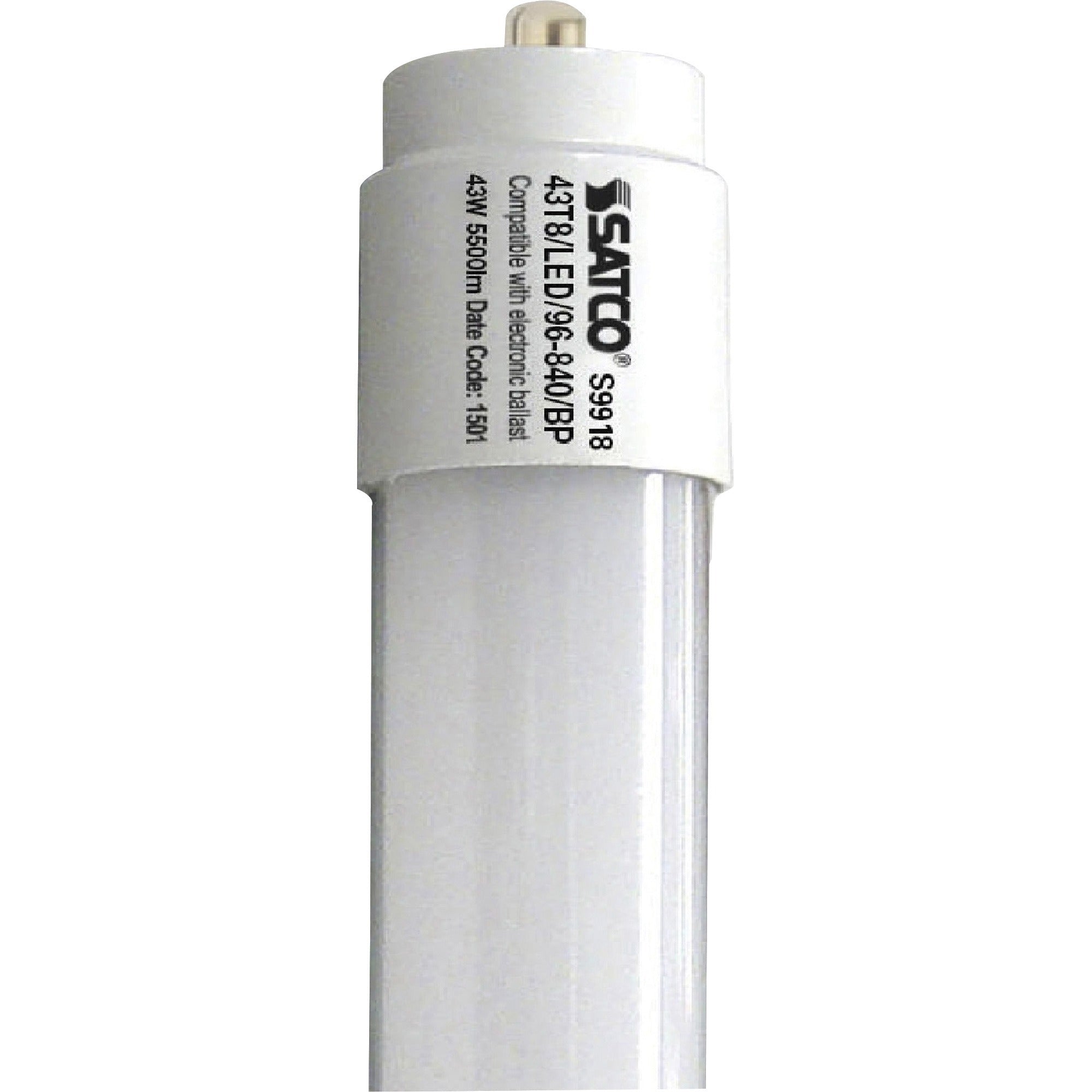 satco-43t8-led-96-840-bp-120-277v-tube-bulb-43-w-120-v-ac-230-v-ac-5500-lm-t8-size-white-cool-white-light-color-50000-hour-67403degf-37268degc-color-temperature-82-cri-210deg-beam-angle-shatter-proof-10-carton_sdns9918 - 1