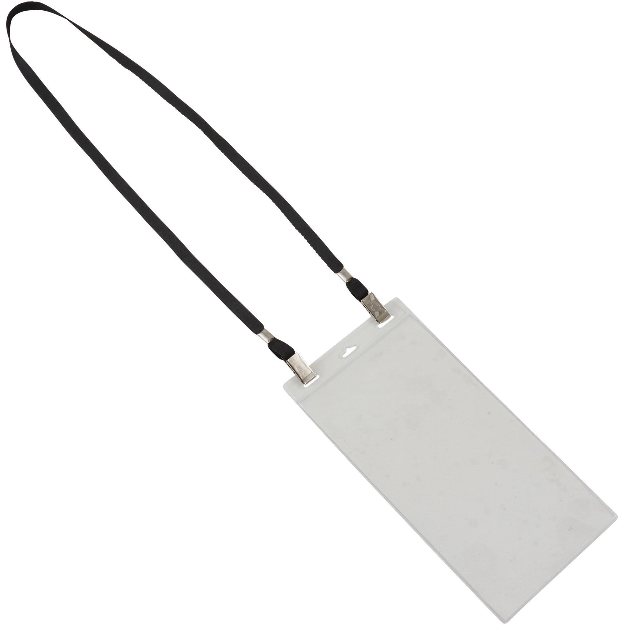 advantus-event-credential-badge-holder-01-x-4-x-8-5-pack-clear-black_avt97579 - 1