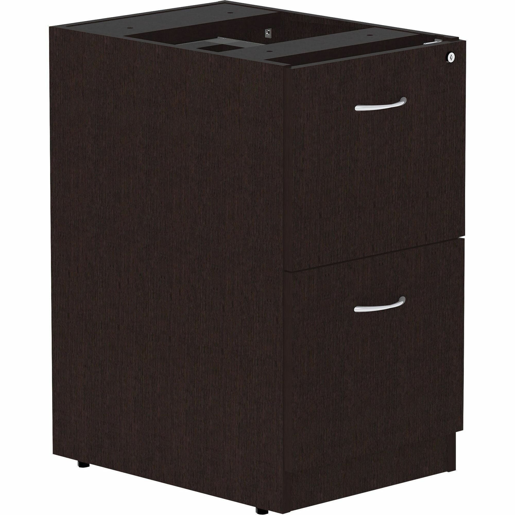 lorell-essentials-series-file-file-fixed-file-cabinet-16-x-22-x-283-pedestal-finish-espresso-silver-brush_llr18221 - 1