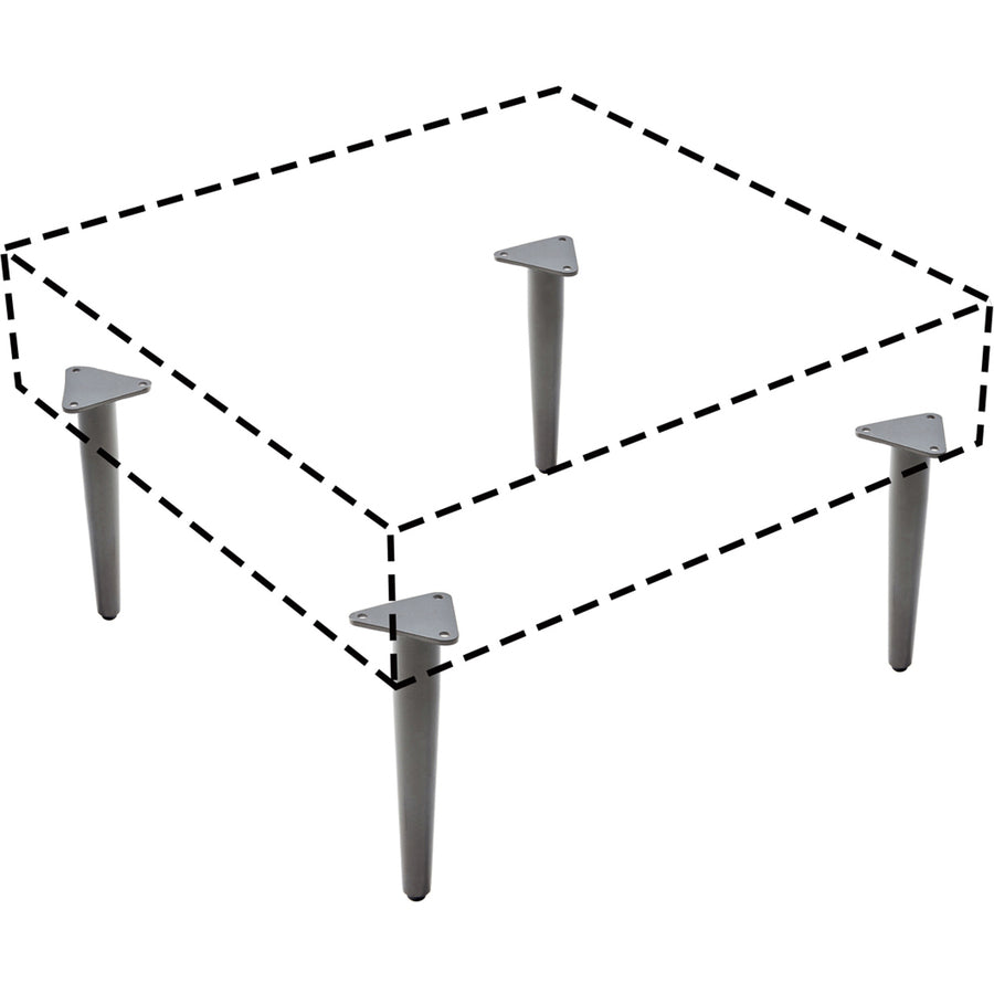 lorell-contemporary-reception-collection-single-metal-bases-45-x-9815-material-metal-finish-gray_llr86932 - 2